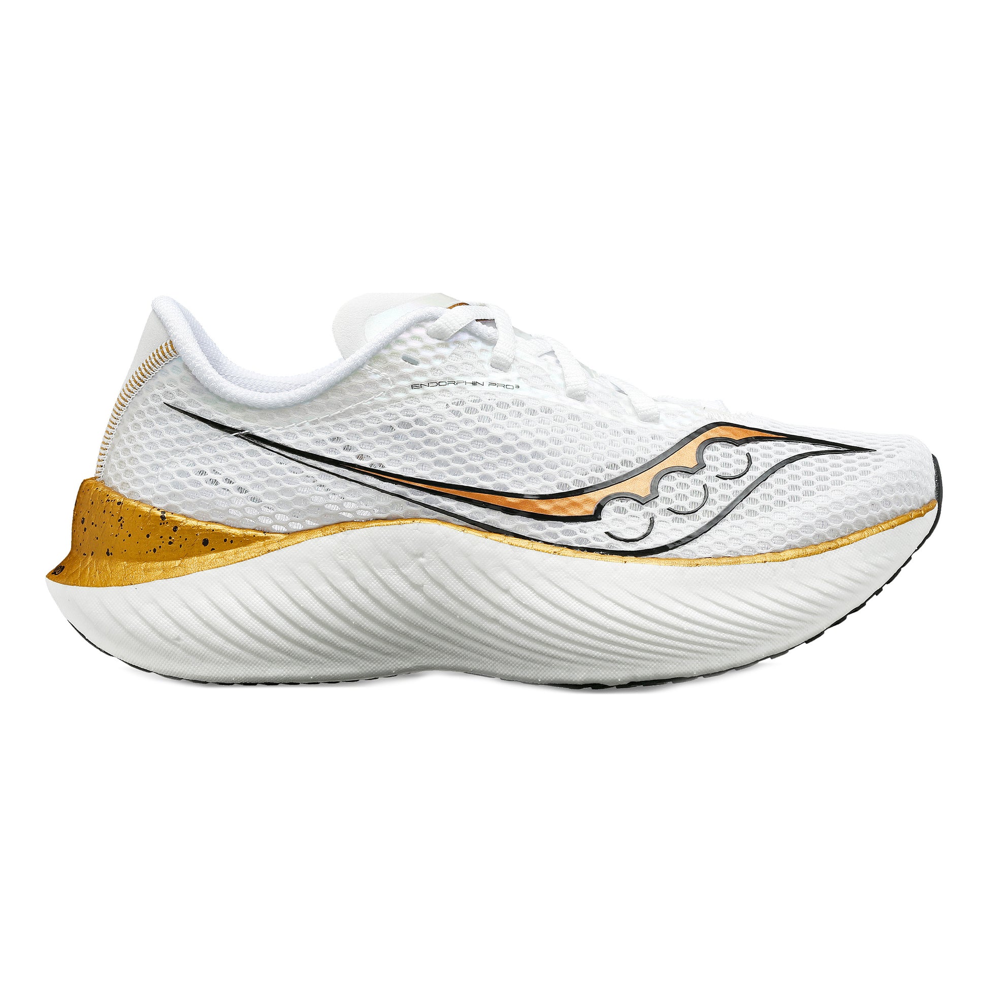 Saucony Endorphin Pro 3 Zapatilla de competición Hombres - blanco, dorado