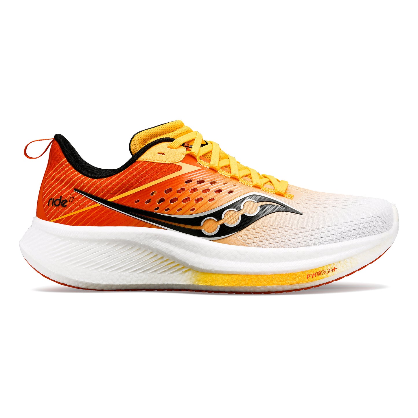 Saucony Ride 17 Zapatilla neutral Hombres - blanco, naranja