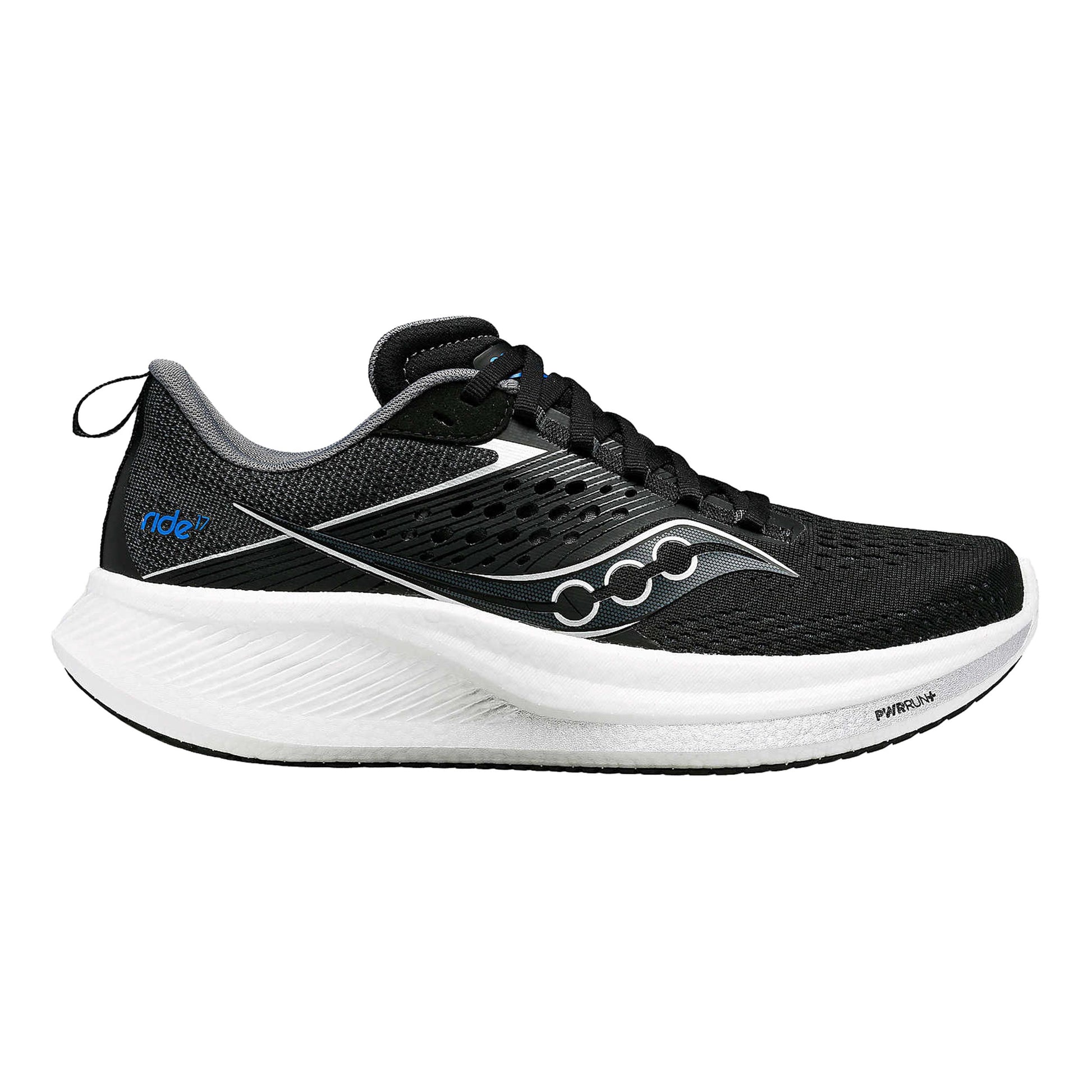 Saucony Ride 17 Zapatilla neutral Hombres - negro, blanco