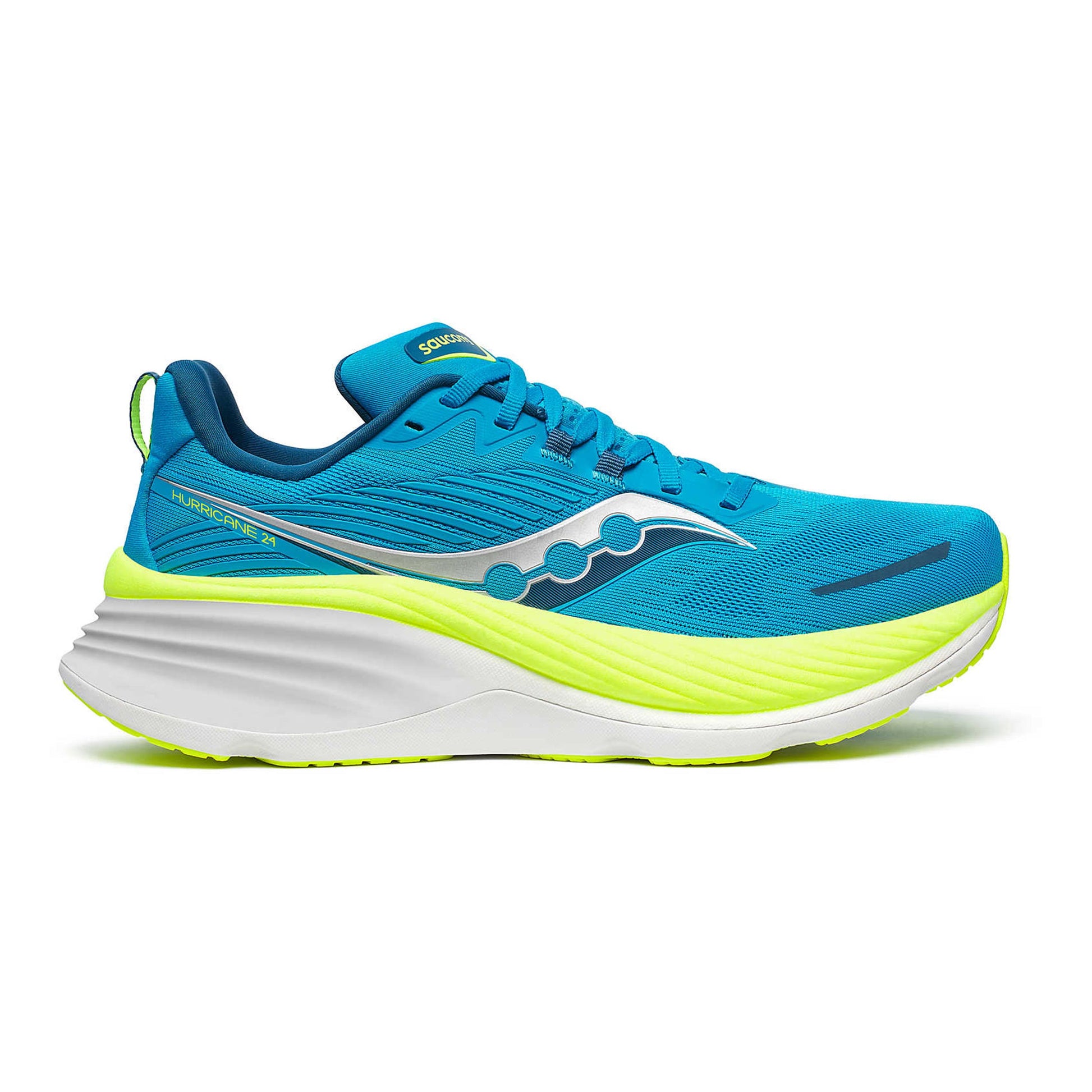 Saucony Hurricane 24 Zapatilla de estabilidad Hombres - azul, lima