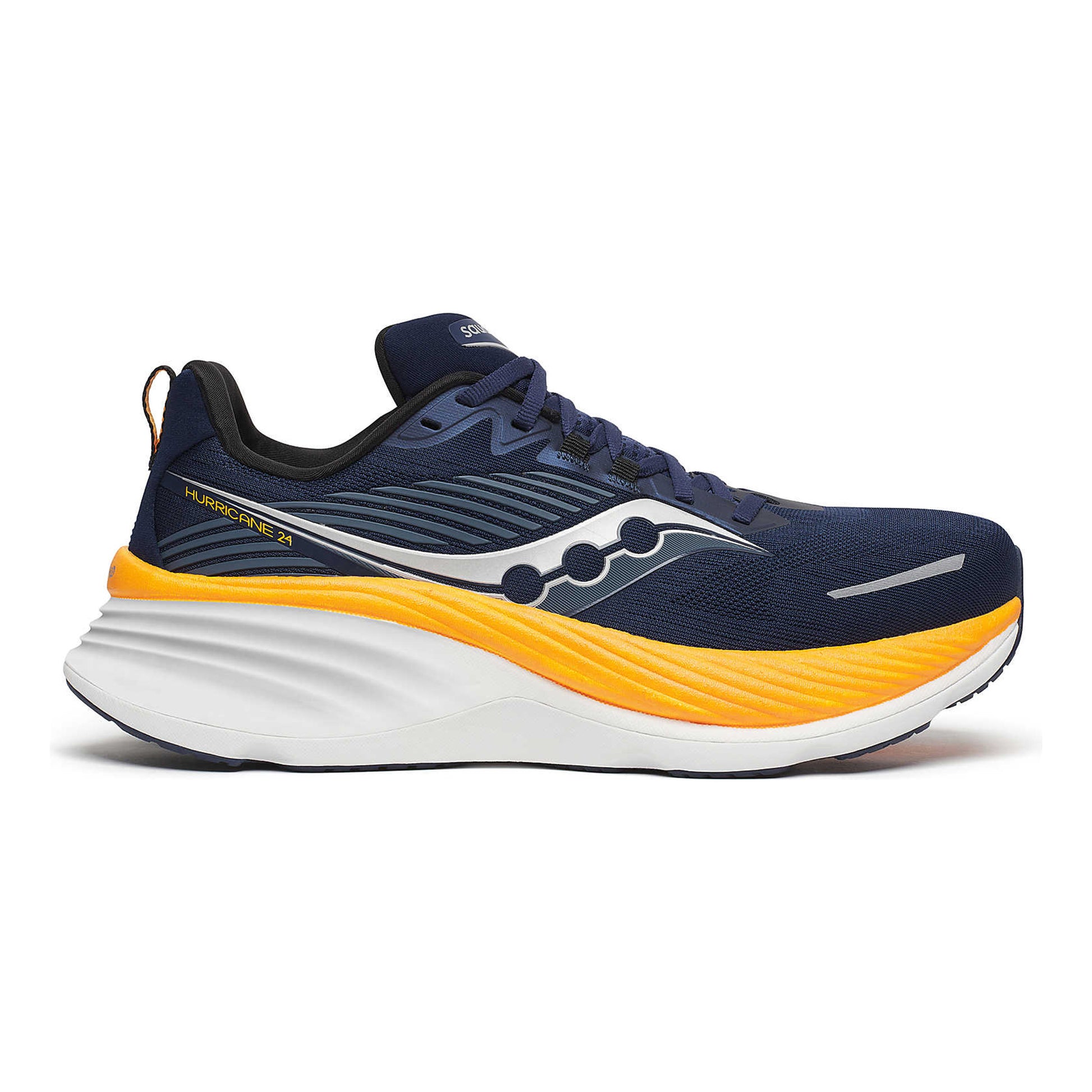 Saucony Hurricane 24 Zapatilla de estabilidad Hombres - azul oscuro, naranja