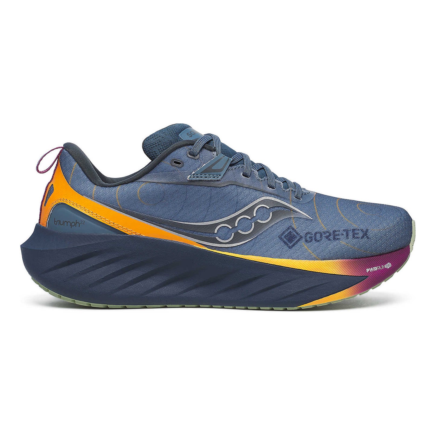 Saucony Triumph 22 GTX Zapatilla Neutral Mujeres-Gris,Naranja