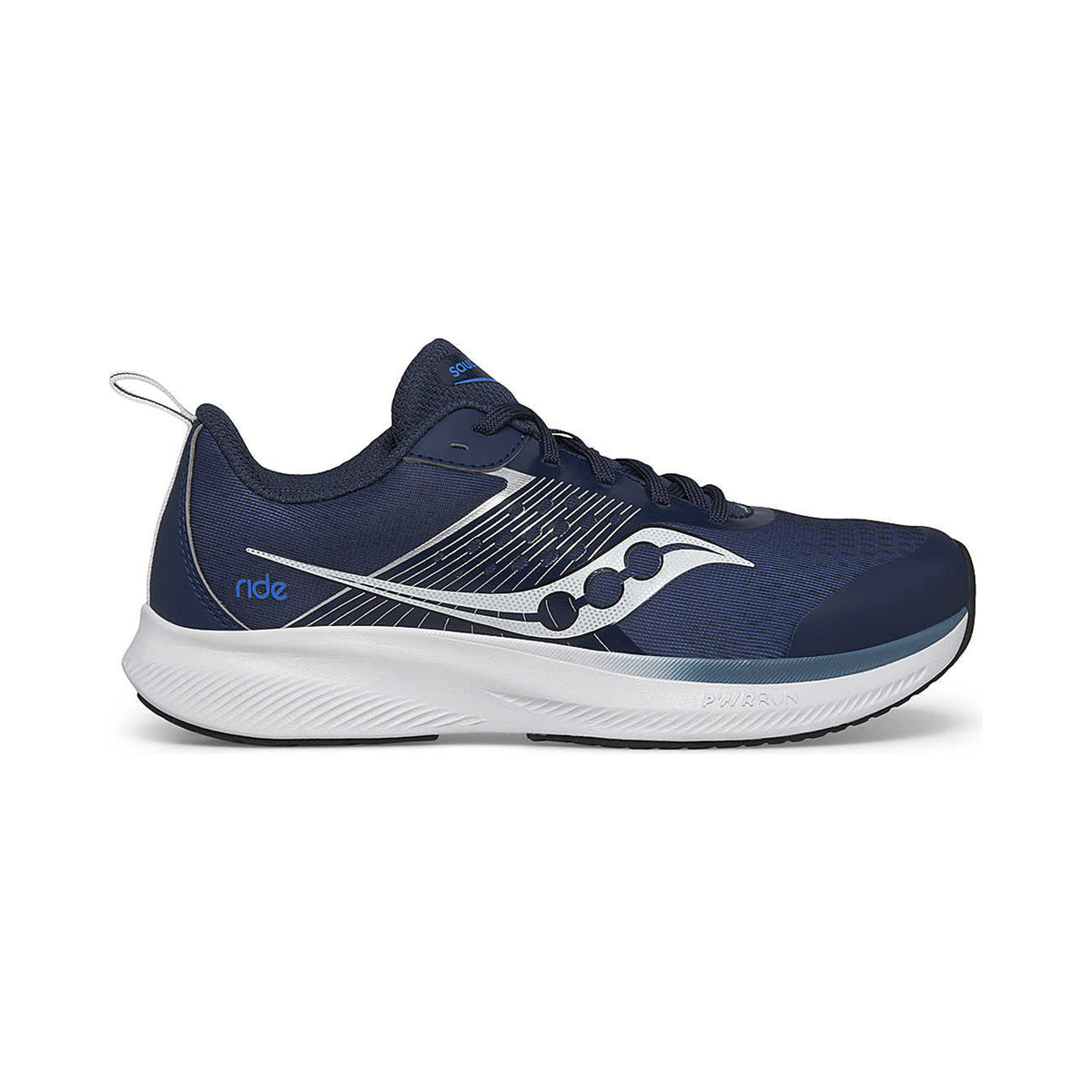 Saucony Ride KDZ Zapatilla Neutral Niños-Azul Oscuro,Plateado