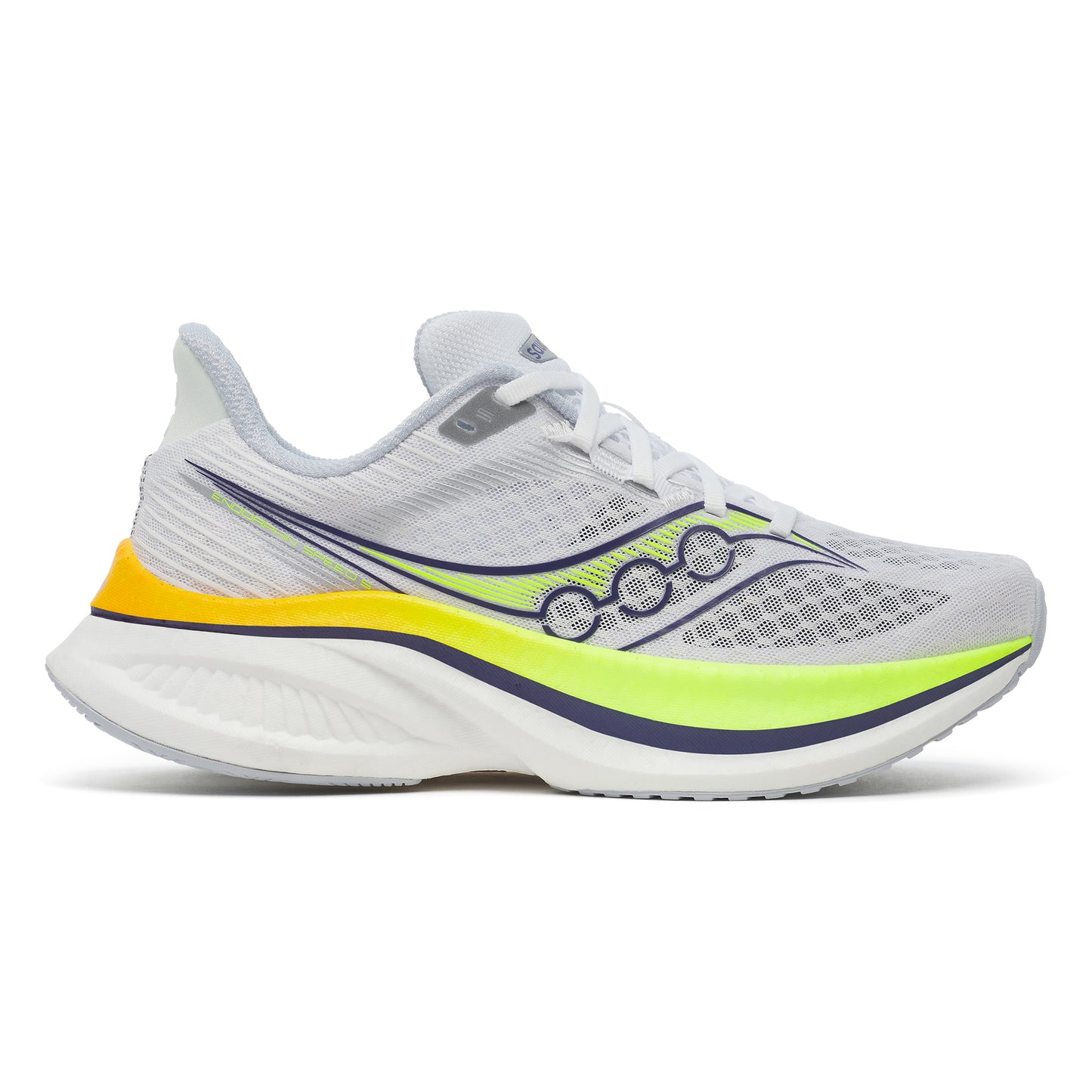 Saucony Endorphin Speed 5 Zapatilla de competición Mujeres-blanco, amarillo limón
