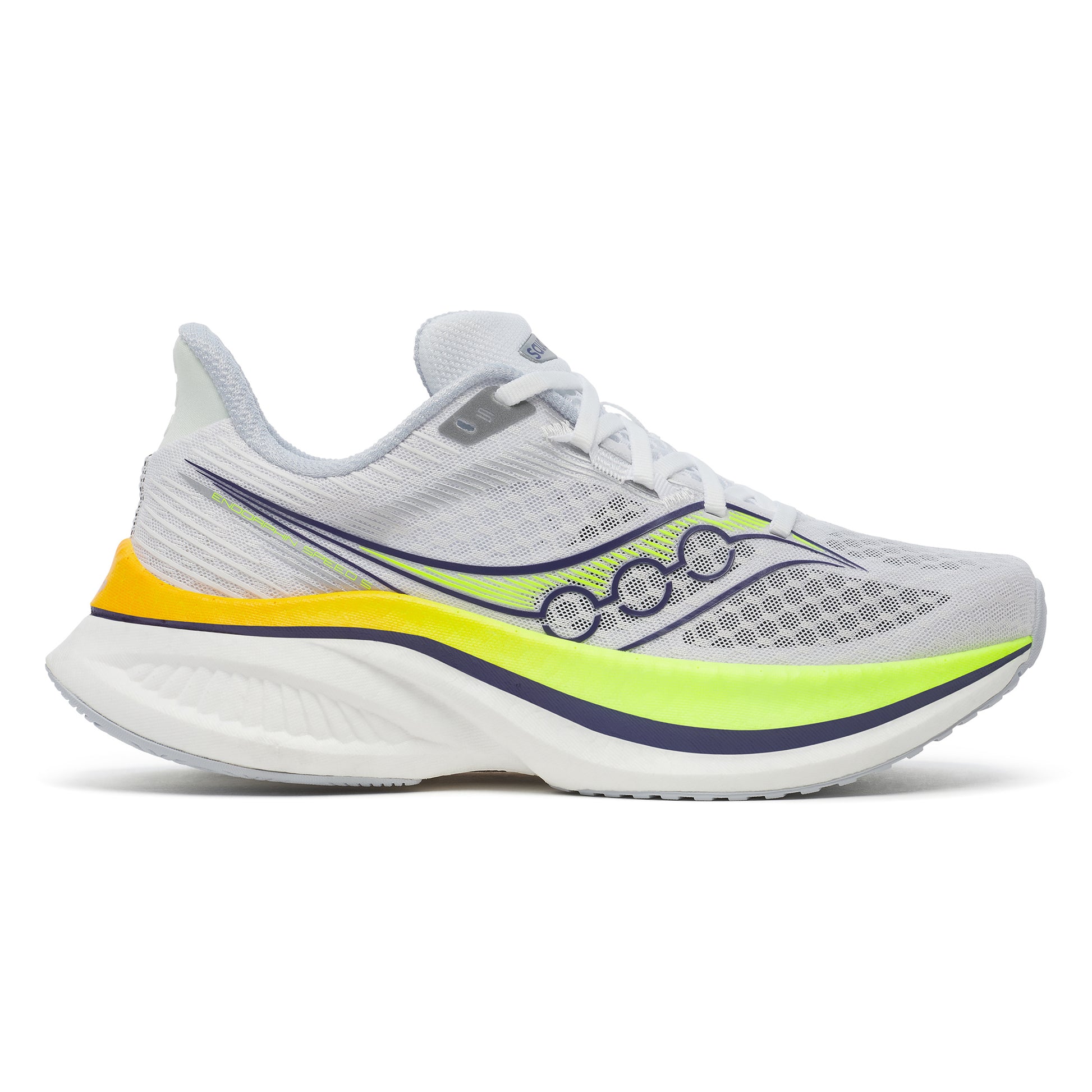 Saucony Endorphin Speed 5 Zapatilla de competición Mujeres-blanco, amarillo limón