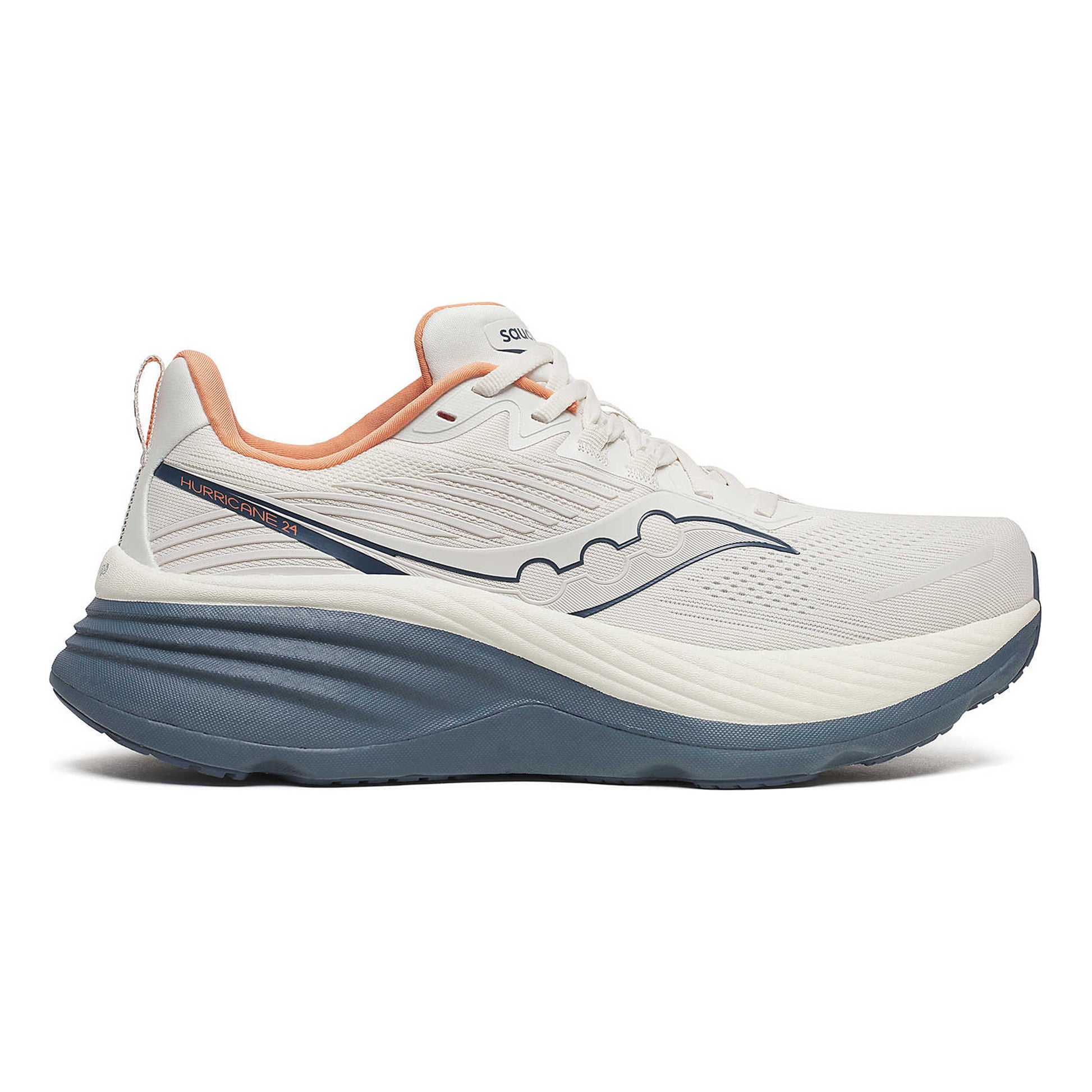 Saucony Hurricane 24 Zapatilla De Estabilidad Hombres-Crema,Gris