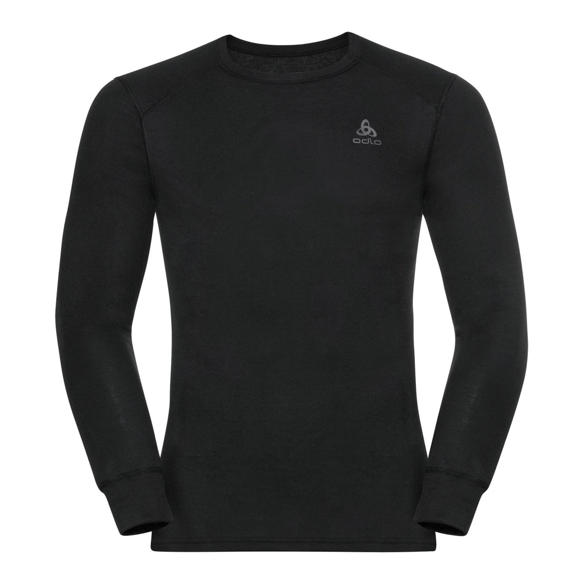 Odlo Active Warm Eco BI Top Crew Neck Camiseta De Manga Larga Hombres-Negro