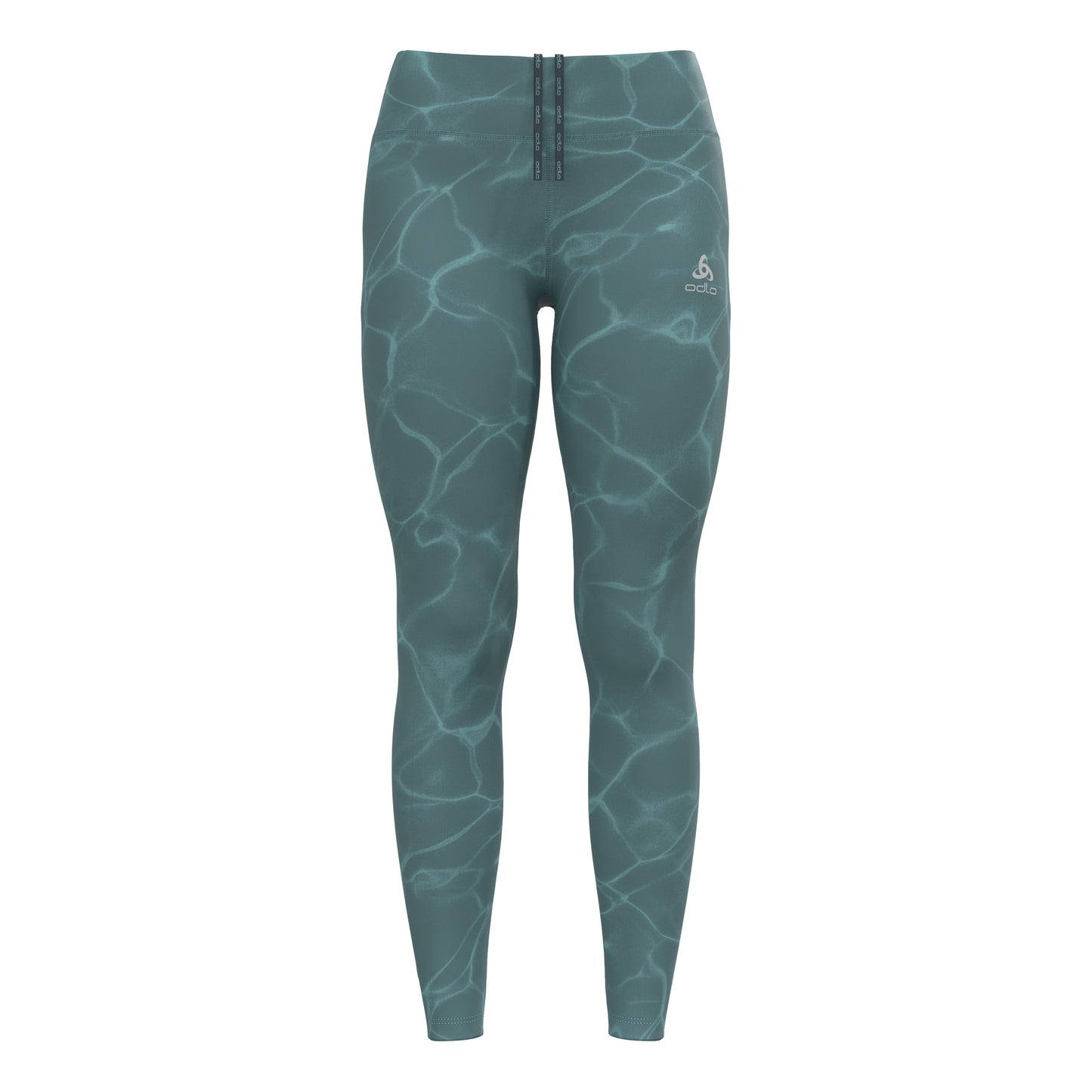 Odlo Zeroweight Print Mallas Para Correr Mujeres-Azul-gris