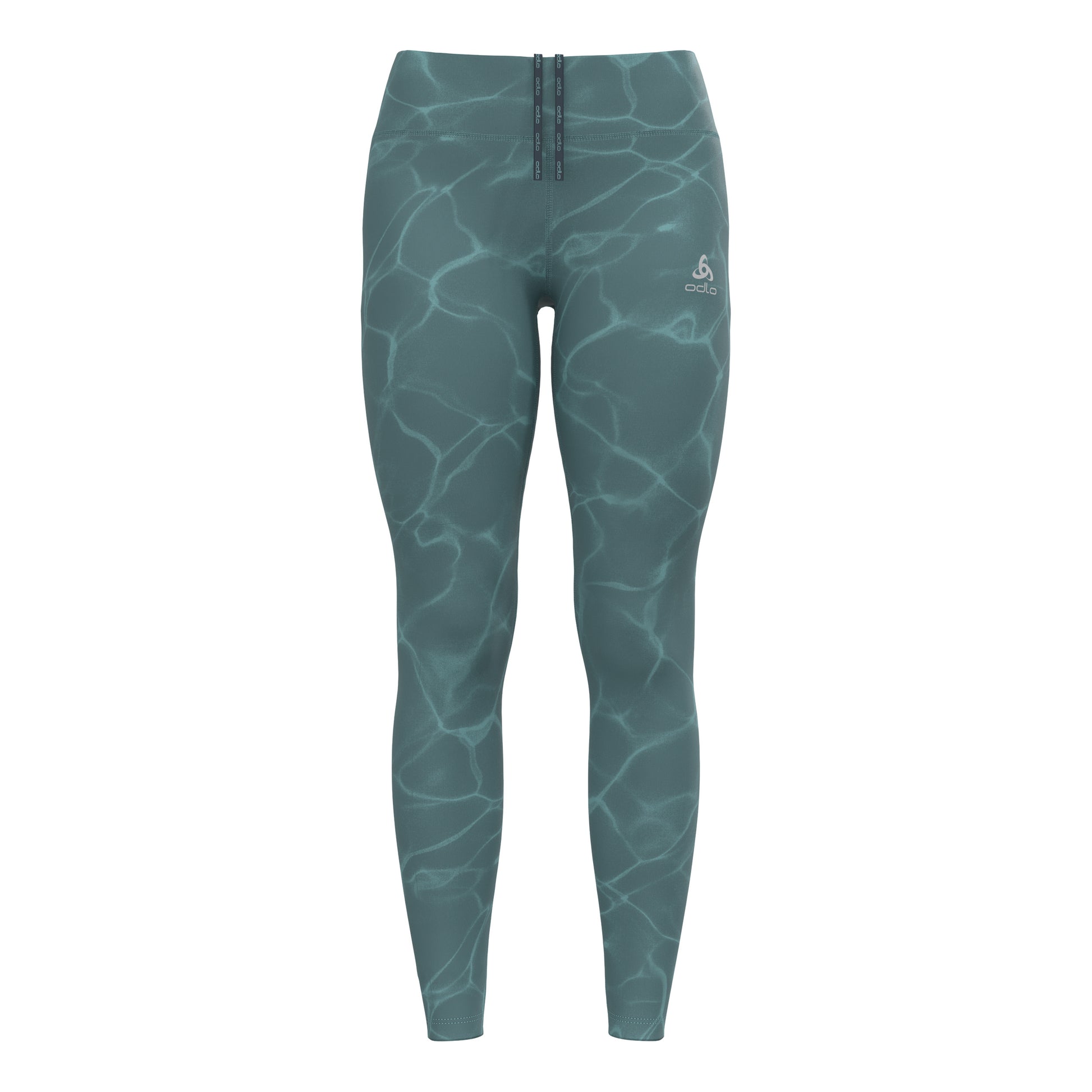 Odlo Zeroweight Print Mallas Para Correr Mujeres-Azul-gris