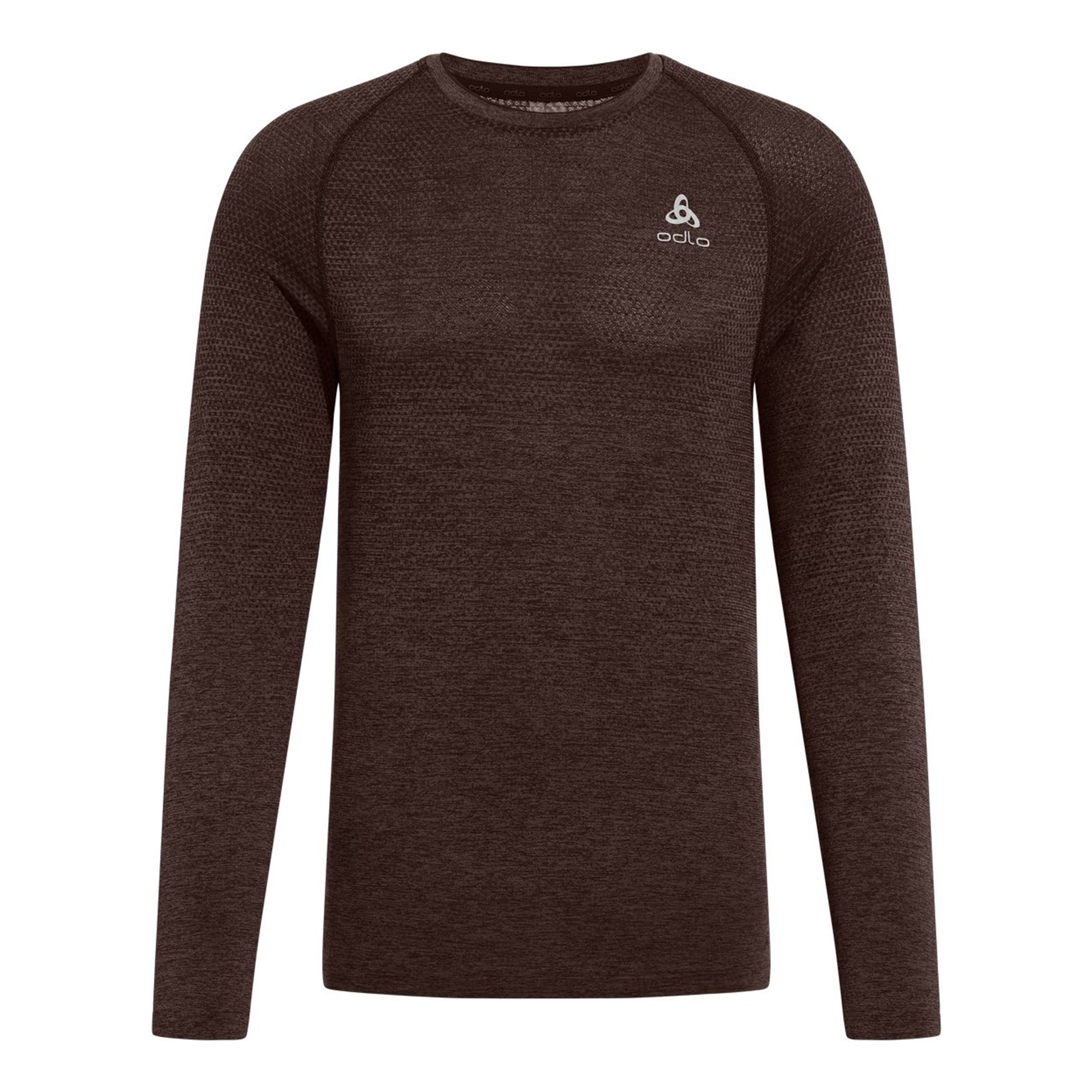 Odlo Essential Seamless Camiseta De Manga Larga Hombres-Marrón