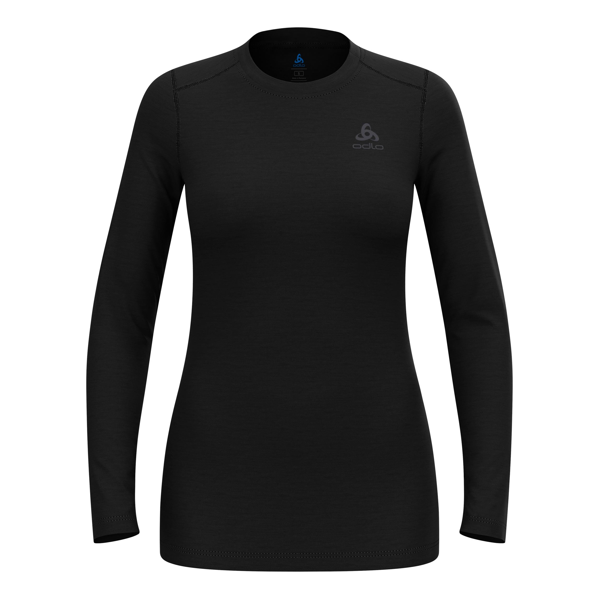 Odlo Merino 160Crew Camiseta De Manga Larga Mujeres-Negro
