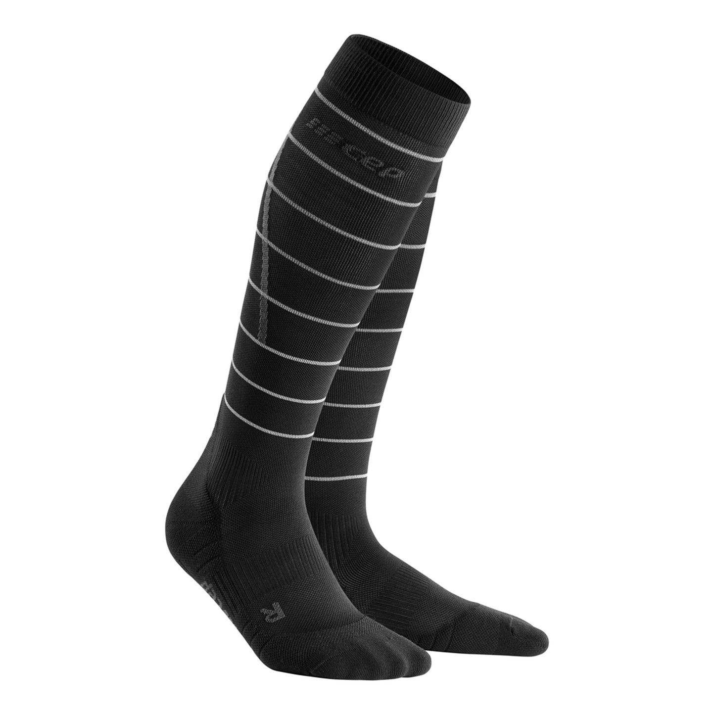 CEP Reflective Calcetines De Compresión Hombres-Negro,Plateado