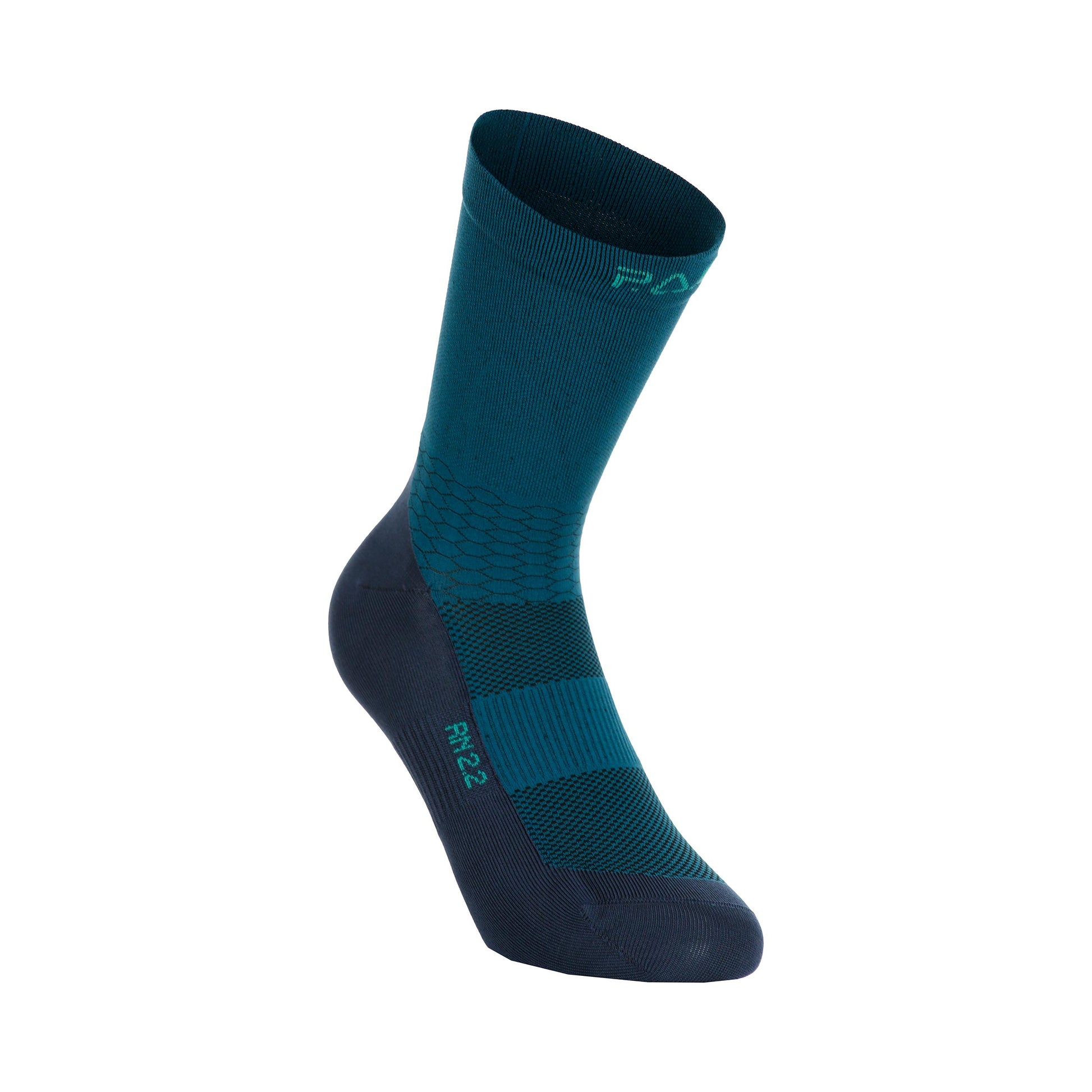 P.A.C. RN 2.2 Reflective Ultralight Long Calcetines Para Correr Hombres-Color Petróleo
