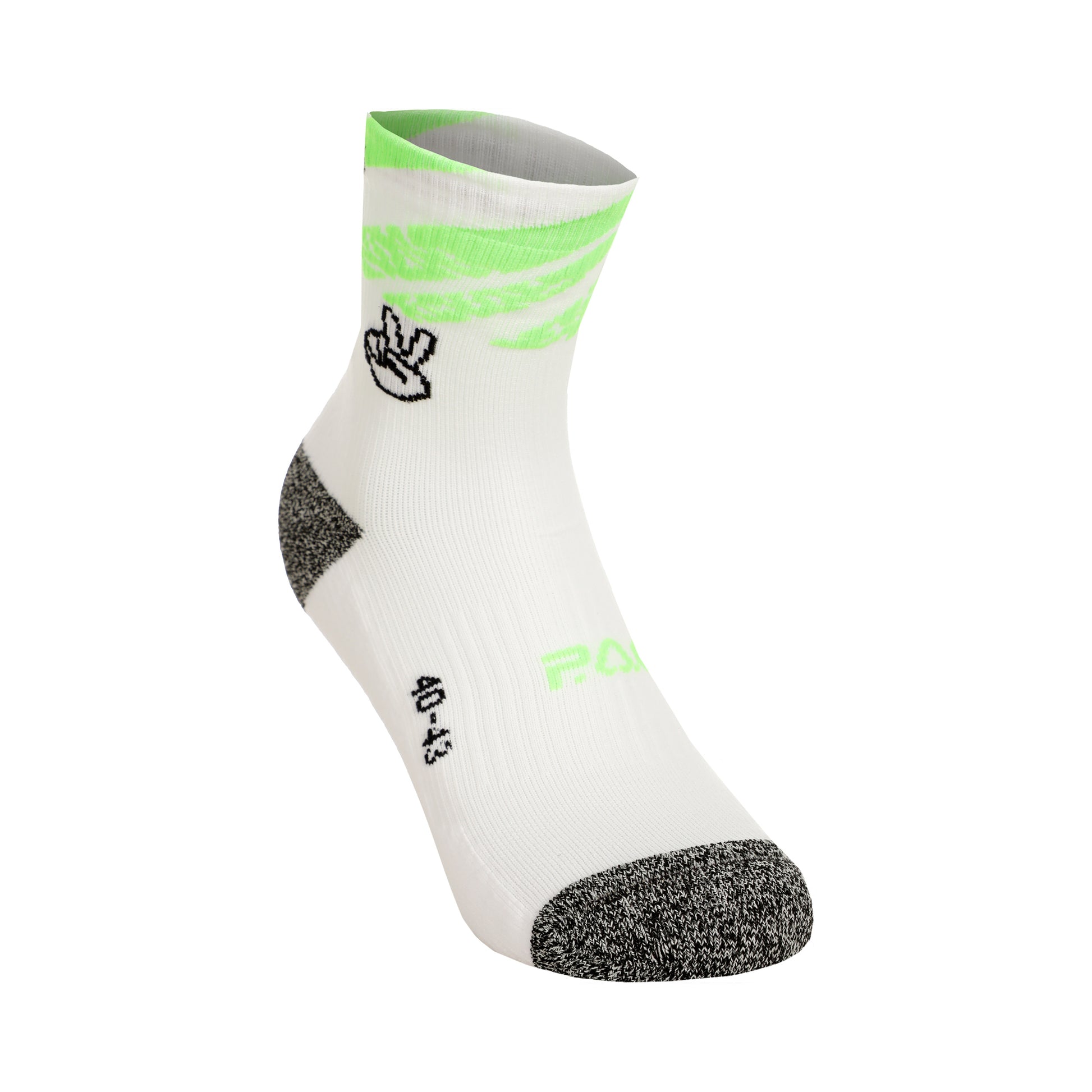 P.A.C. RN 6.2 Reflective Pro Mid Compression Calcetines De Compresión Hombres-Blanco,Naranja Neón