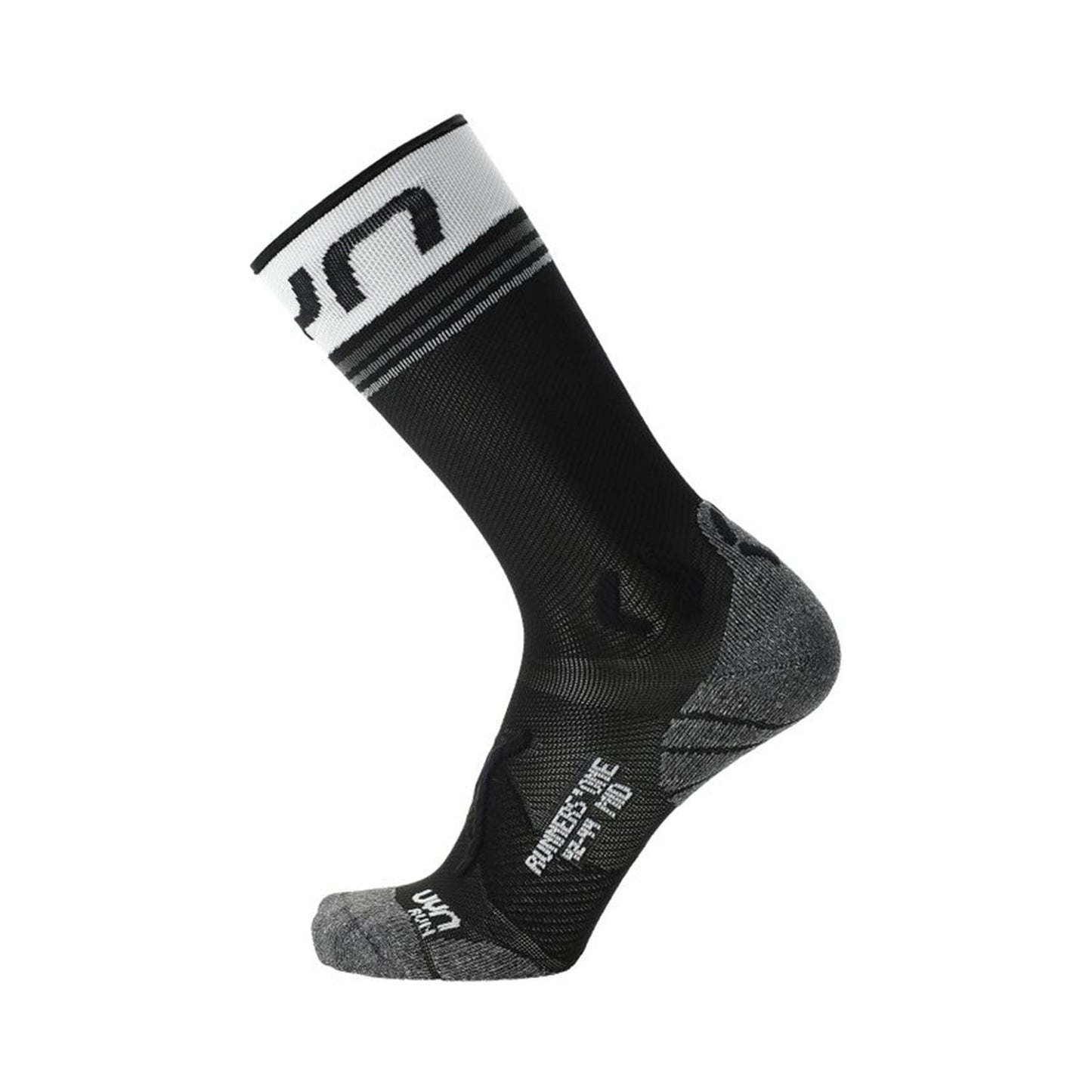UYN Runner's One Calcetines Para Correr Hombres-Negro,Blanco