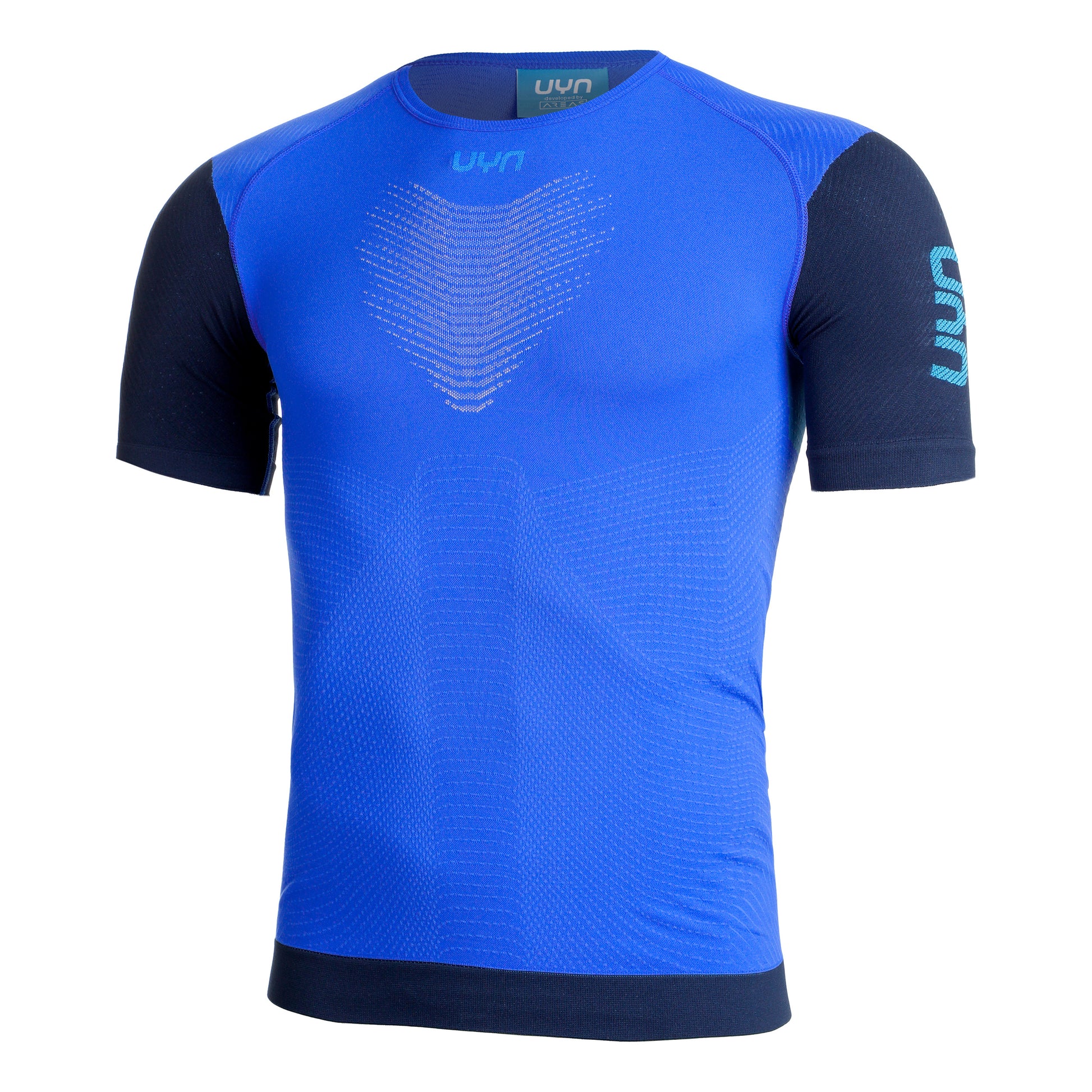 UYN PB42 Camiseta de running Hombres - azul, beige