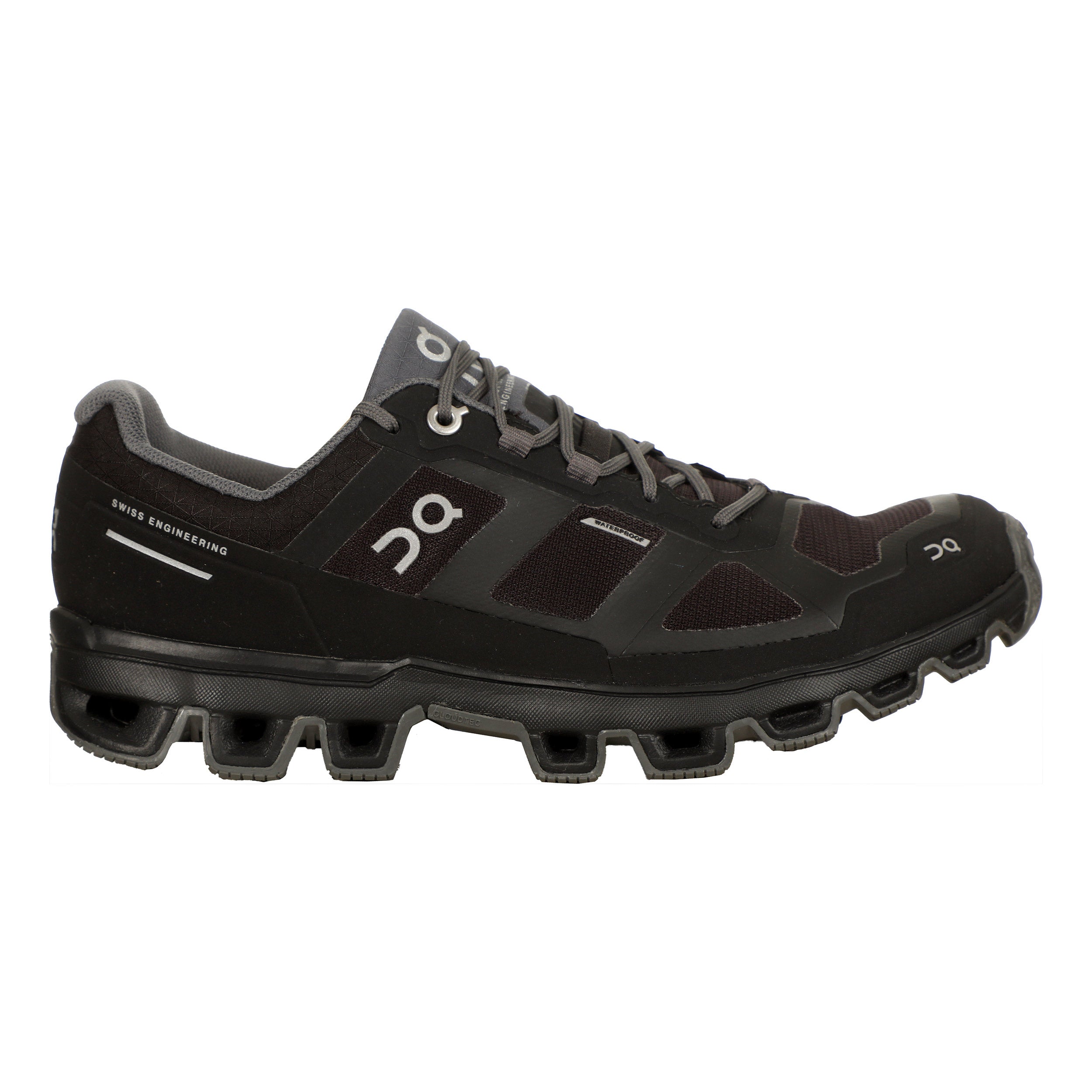On Cloudflyer Waterproof Zapatilla Neutral Mujeres-Negro,Gris