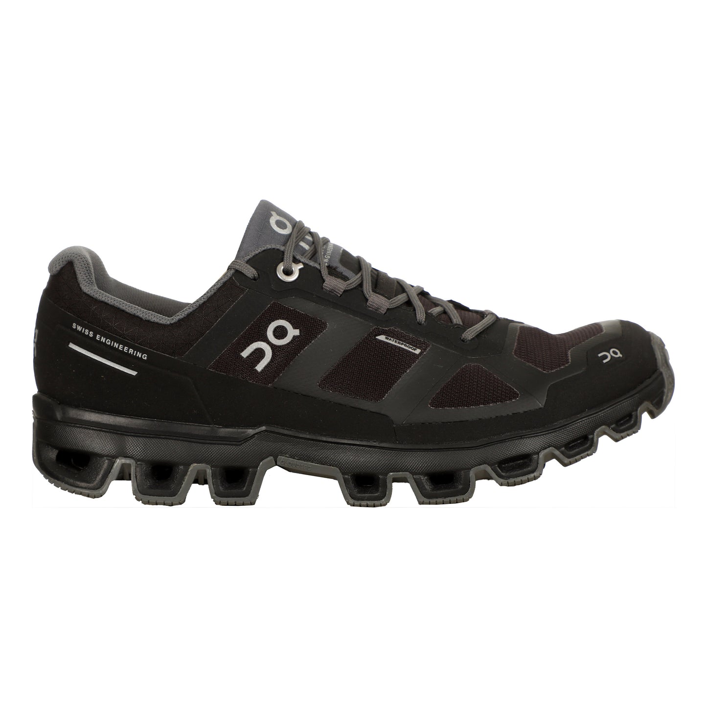On Cloudflyer Waterproof Zapatilla Neutral Mujeres-Negro,Gris