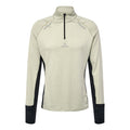 Mesa Half-Zip Top de running Hombres - beige, negro