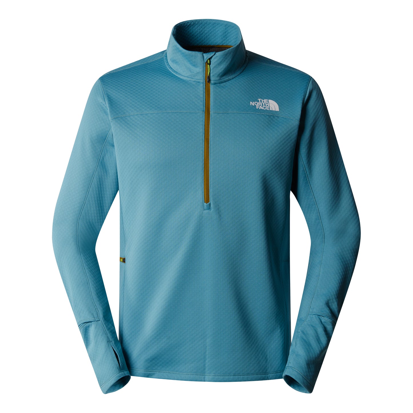 The North Face Winter Warm Pro 1/4 Zip Camiseta De Running Hombres-Azul-gris
