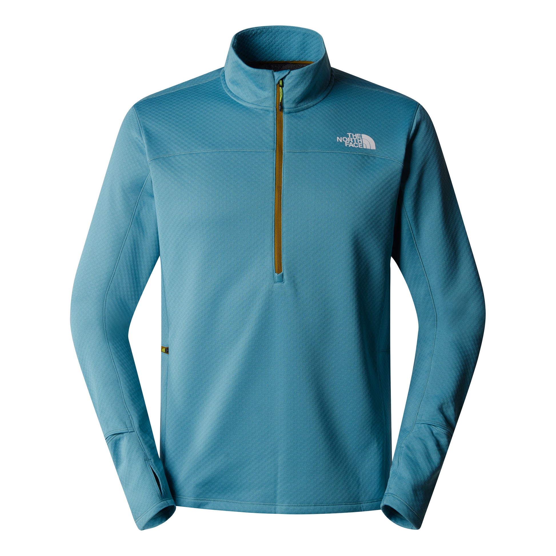 The North Face Winter Warm Pro 1/4 Zip Camiseta De Running Hombres-Azul-gris
