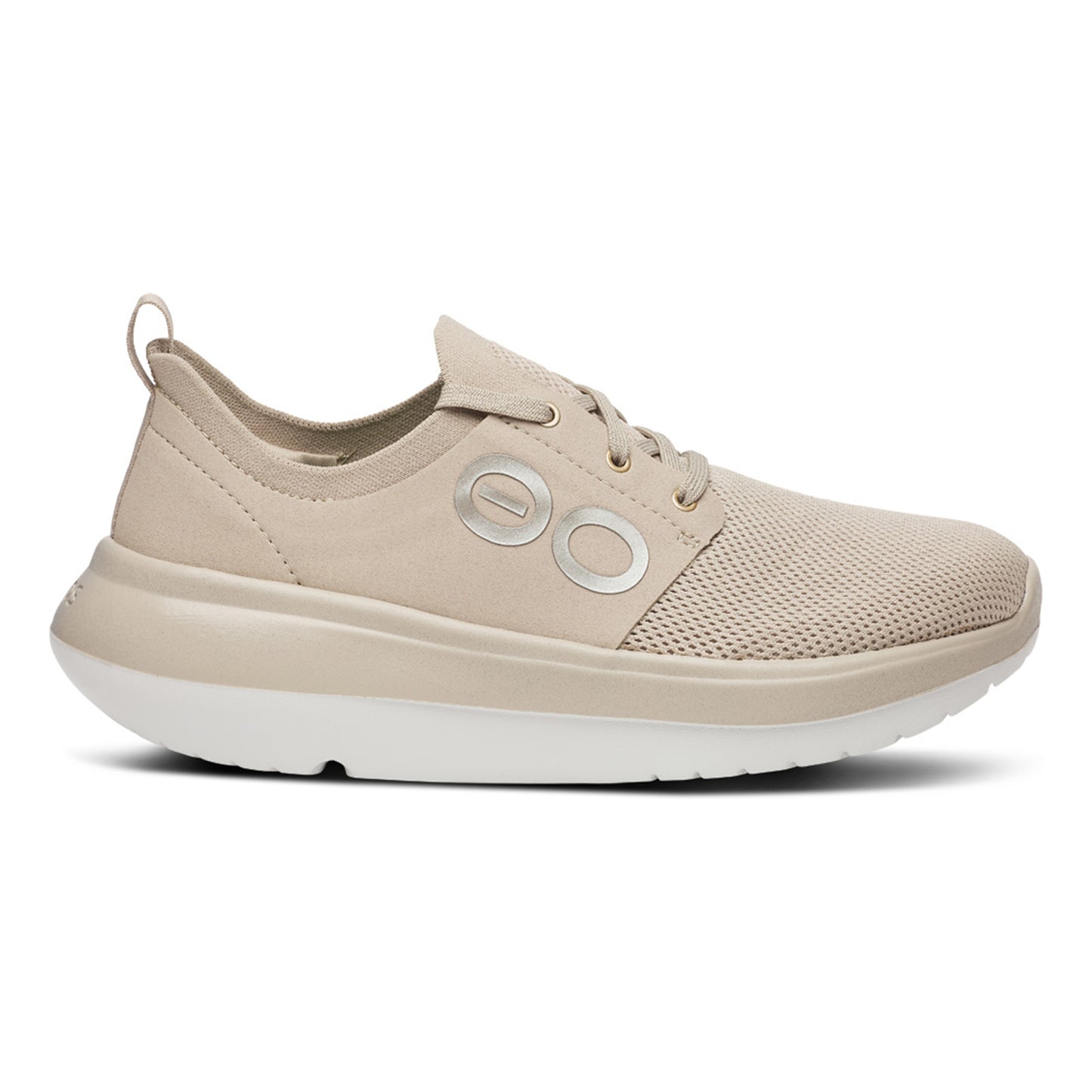 OOFOS OOmy Stride Zapato de recuperación Mujeres - blanco, marrón