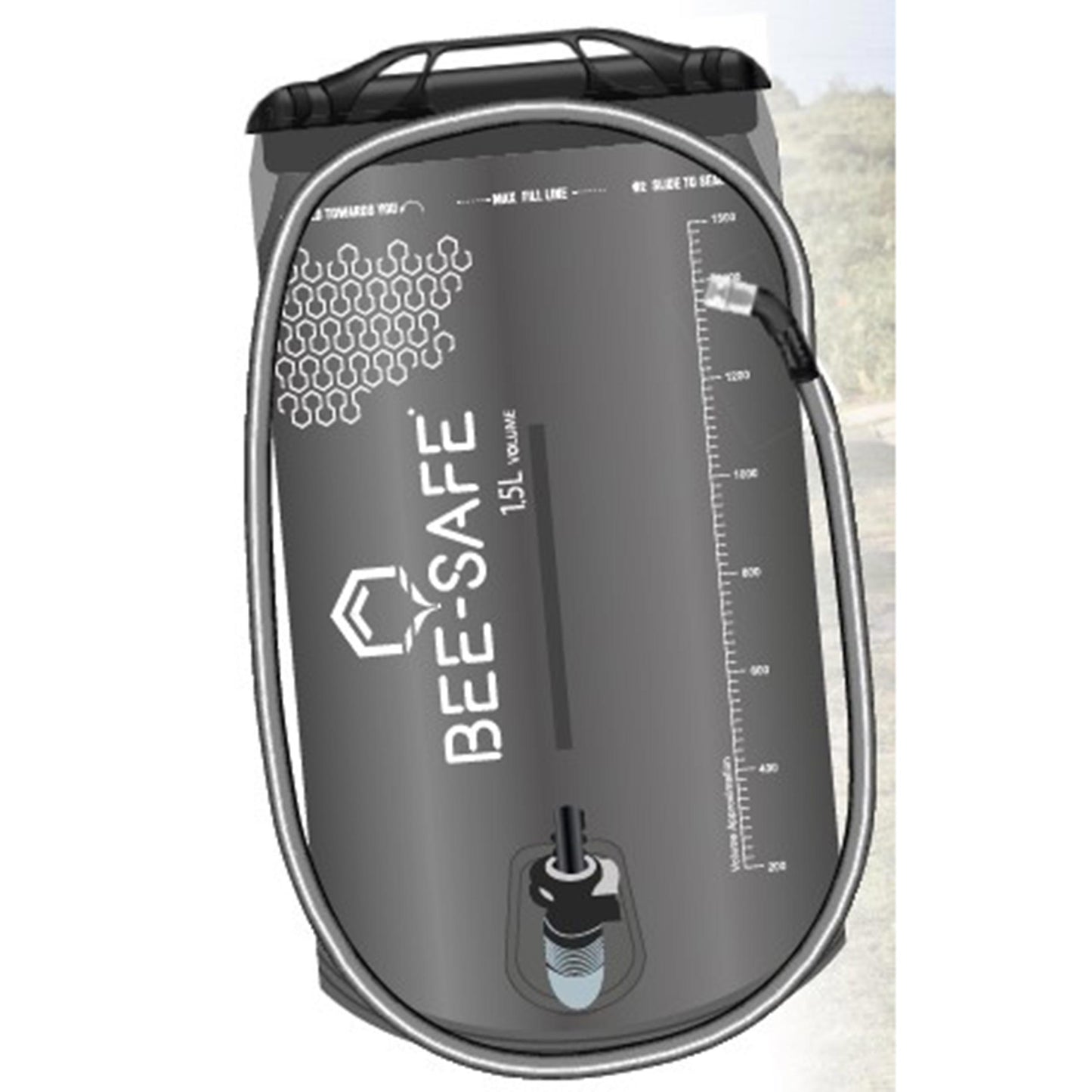 Bee-Safe Bladder 1.5 Litre Botella-Gris