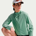 Swift Chaqueta para correr Mujeres - verde claro, plateado