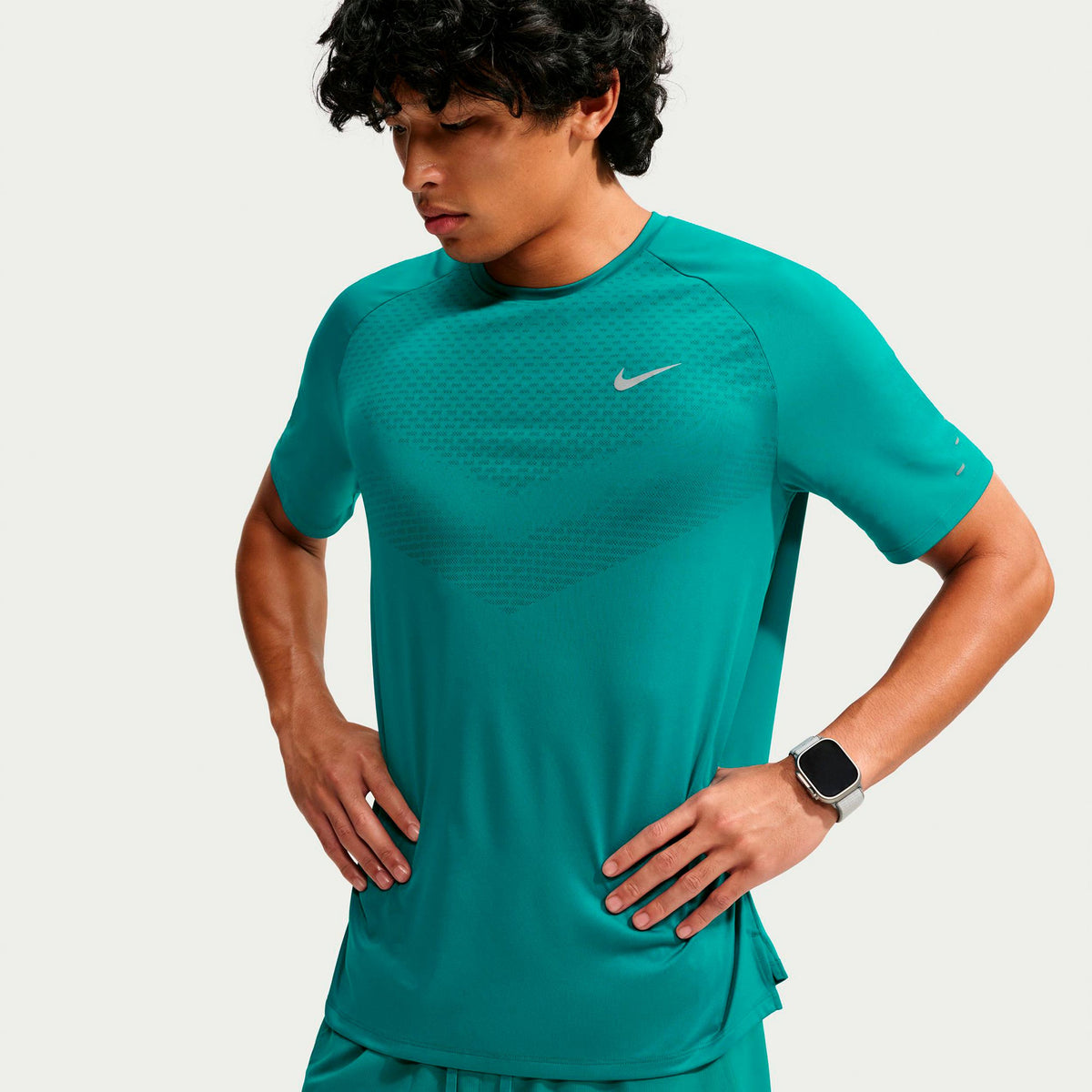 Nike Stride  Camiseta de running Hombres - color petróleo, plateado