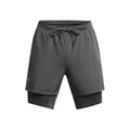 Launch 5in 2in1  Pantalones cortos Hombres-gris oscuro, gris oscuro