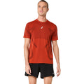 Road Seamless  Camiseta de running Hombres - rojo oscuro