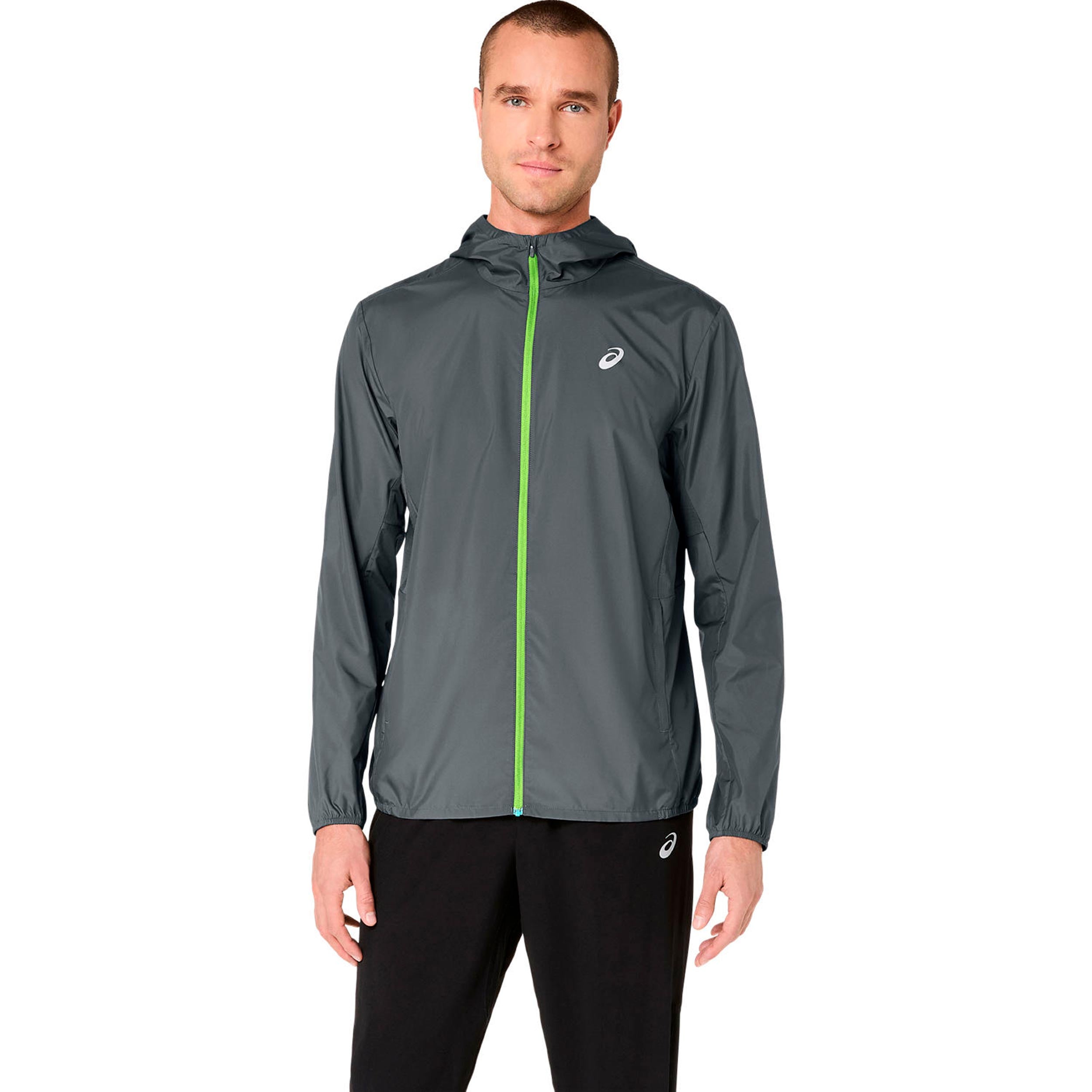ASICS Core Chaqueta para correr Hombres-gris