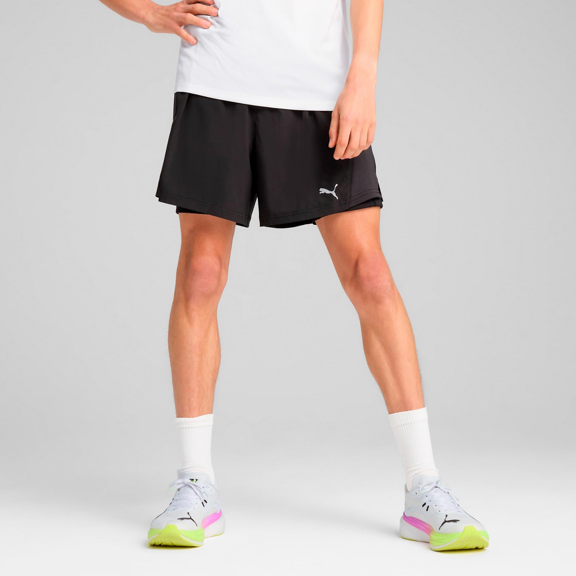 Puma Velocity 2in1 Pantalones cortos Hombres-negro