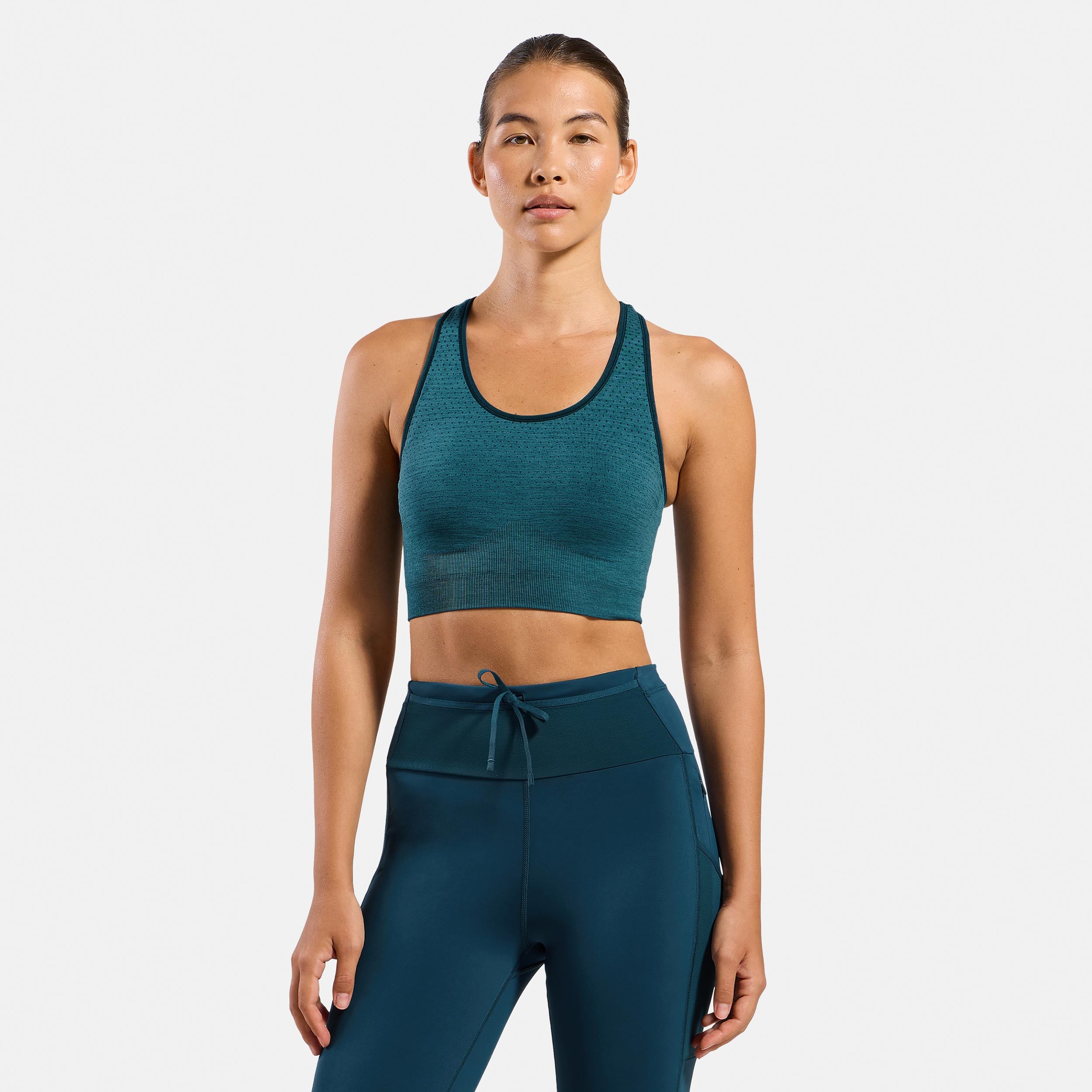 Odlo Seamless Medium Padded Sport  Sujetador deportivo Mujeres - color petróleo