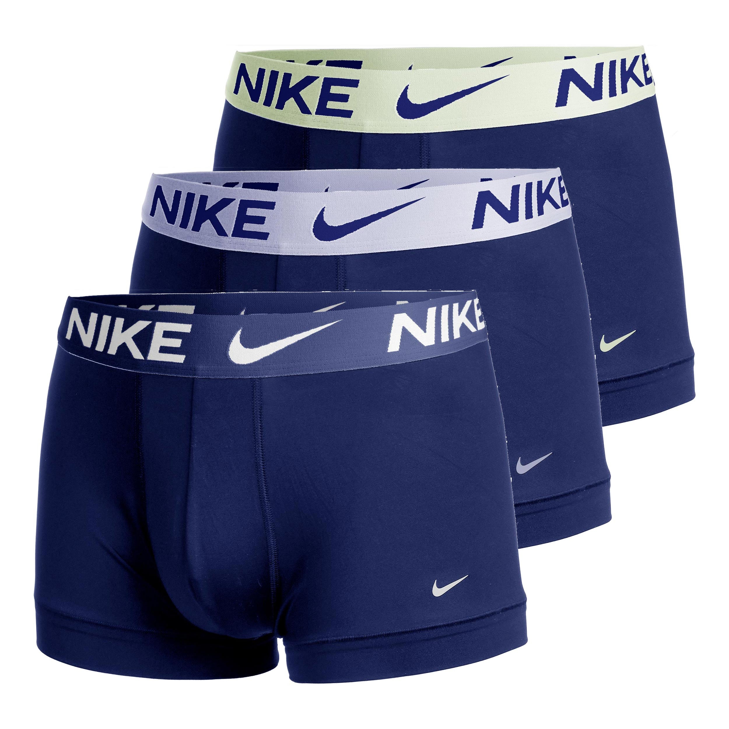 Nike Dri-Fit Essential Micro Trunk Calzoncillos tipo bóxer - Pack de 3 Hombres-azul, lila