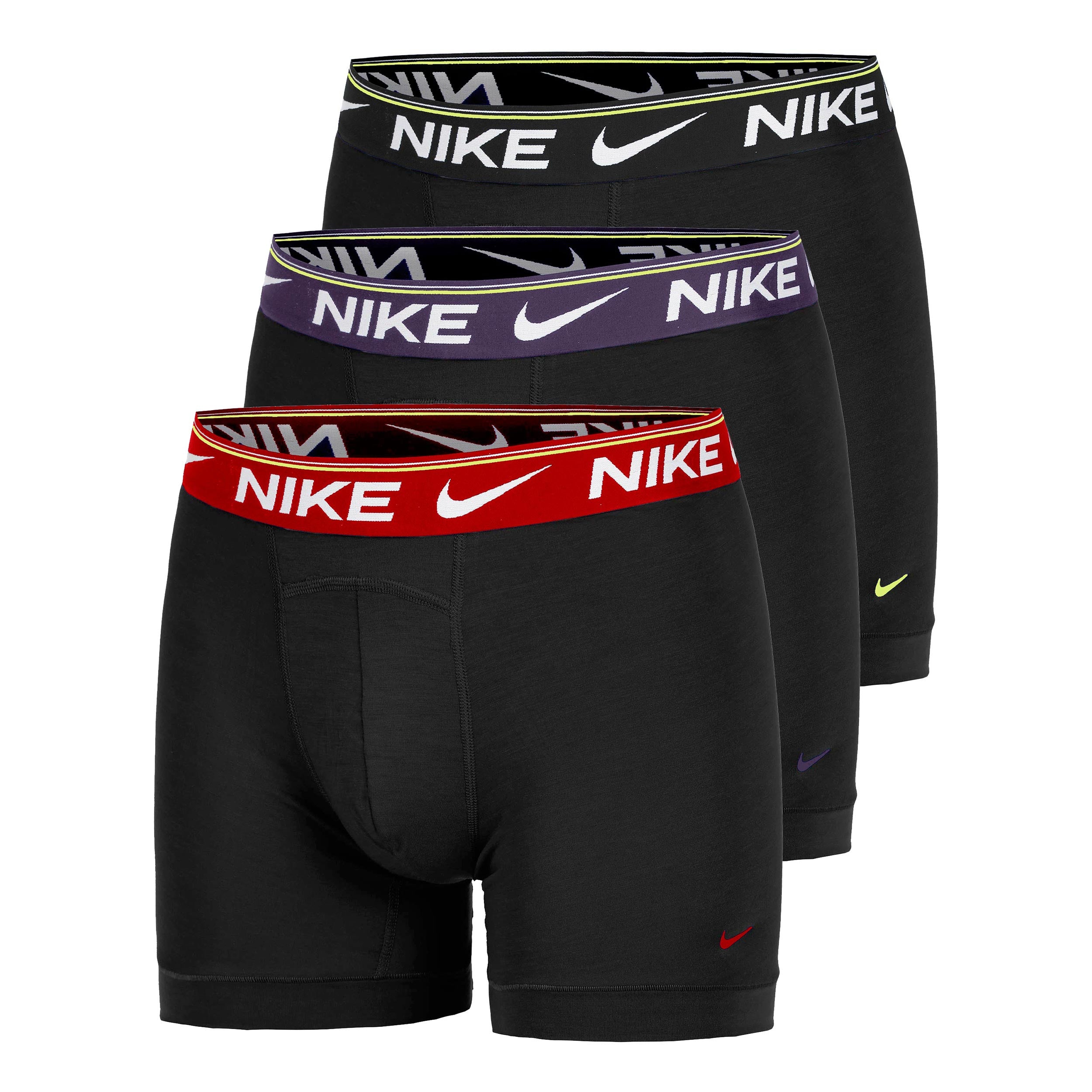 Nike Ultra Comfort Calzoncillos tipo bóxer - Pack de 3 Hombres-negro, rojo