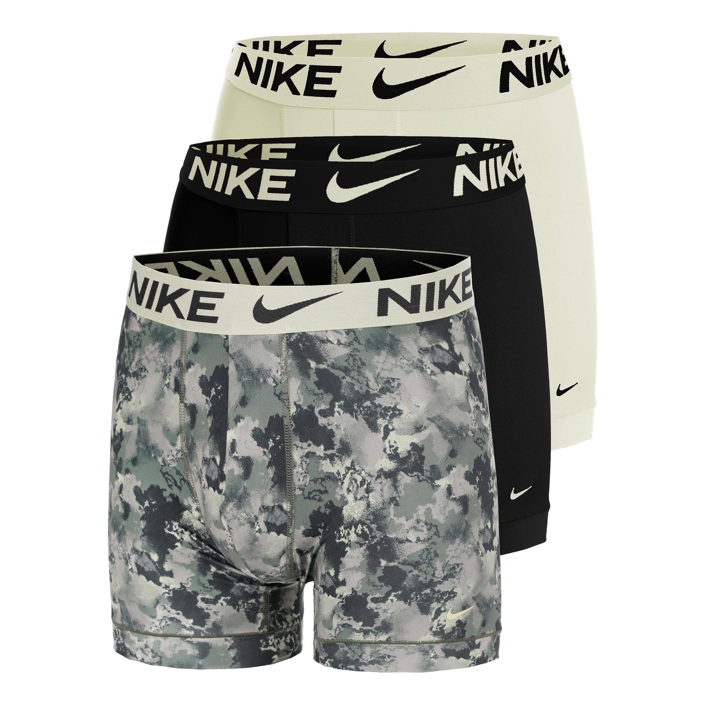 Nike Essential Micro Calzoncillos tipo bóxer - Pack de 3 Hombres-gris, verde
