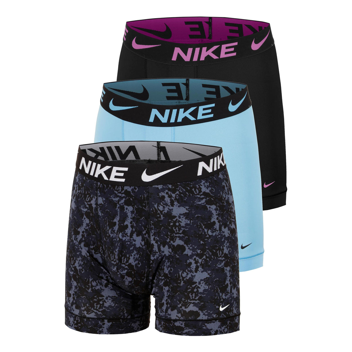 Nike Essential Micro Calzoncillos tipo bóxer Pack de 3 Hombres - azul oscuro