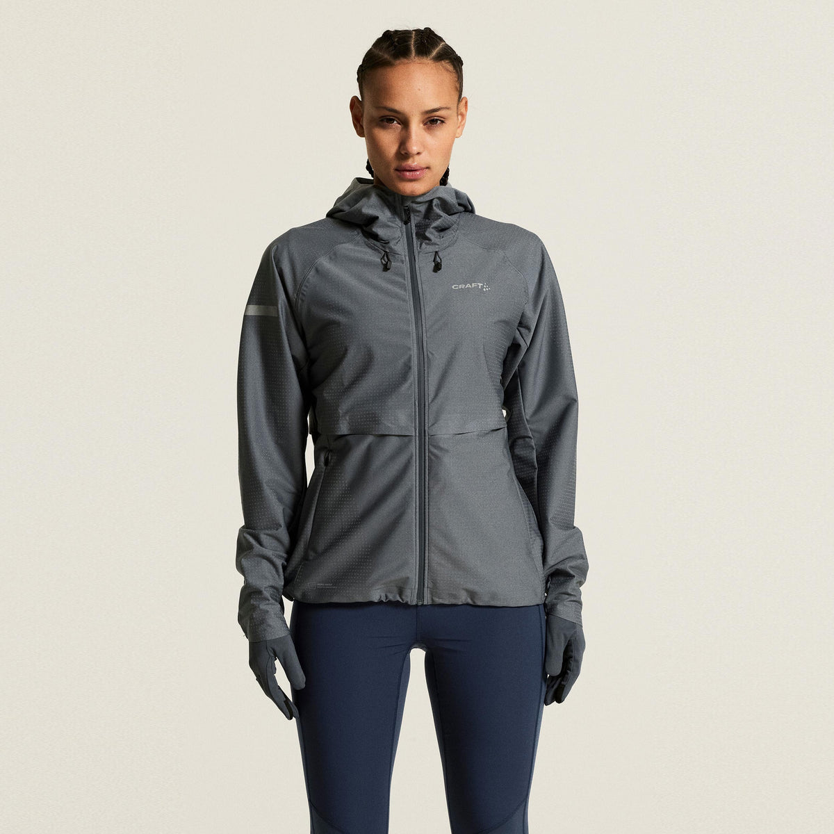 Craft Pro Hydro Chaqueta para correr Mujeres - antracita, gris