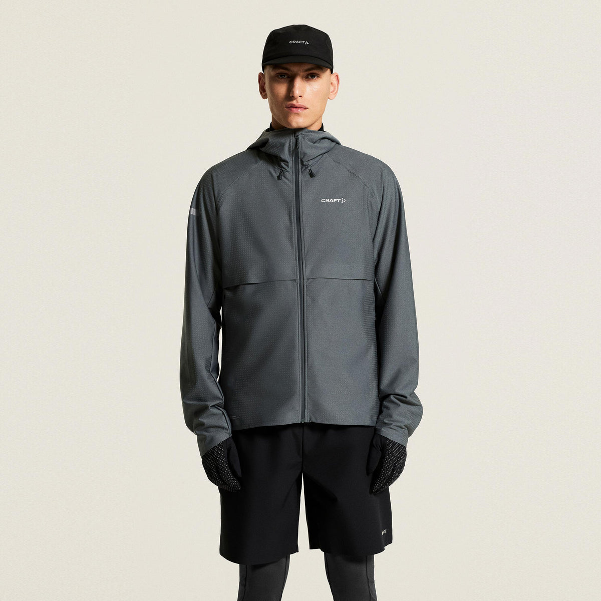 Craft Pro Hydro Chaqueta para correr Hombres - antracita, gris