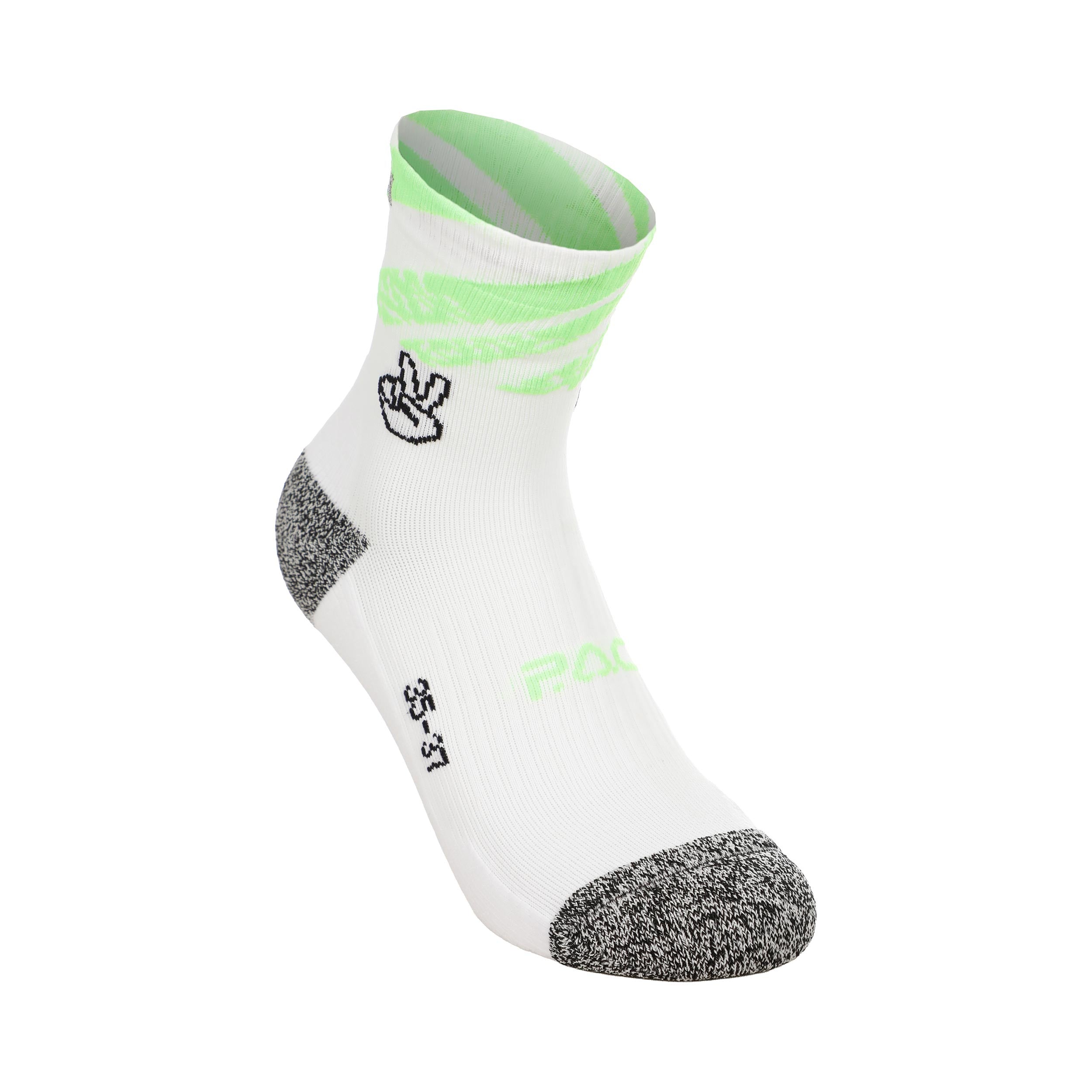 P.A.C. RN 6.2 Reflective Pro Mid Compression Calcetines de compresión Mujeres - blanco, naranja neón