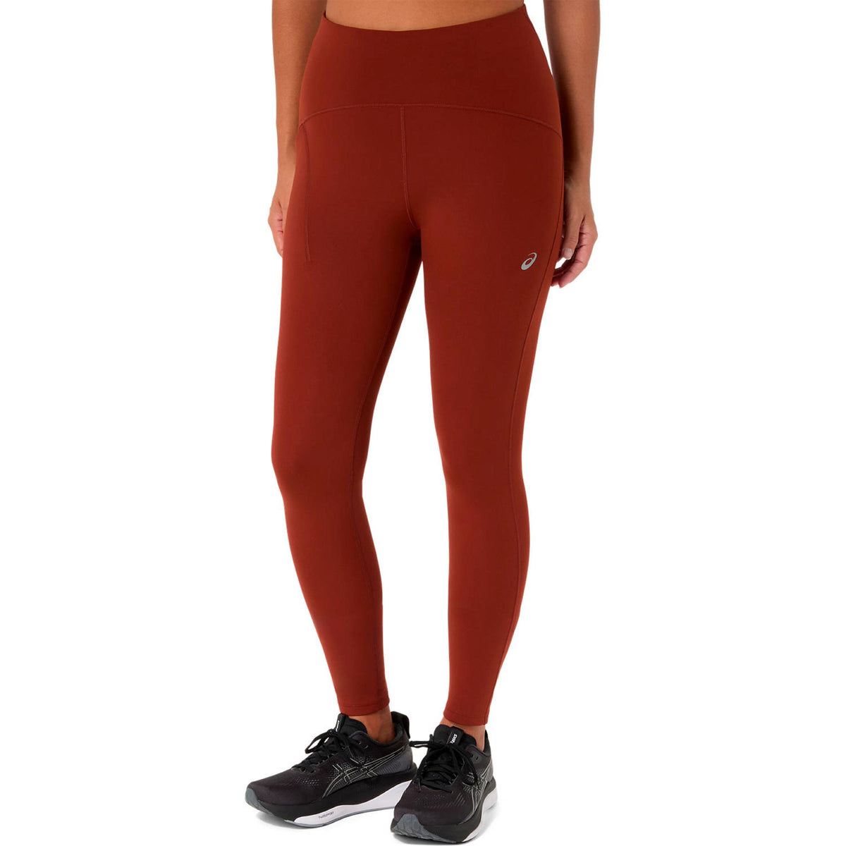 ASICS Road Winter High Waist  Mallas para correr Mujeres - rojo oscuro