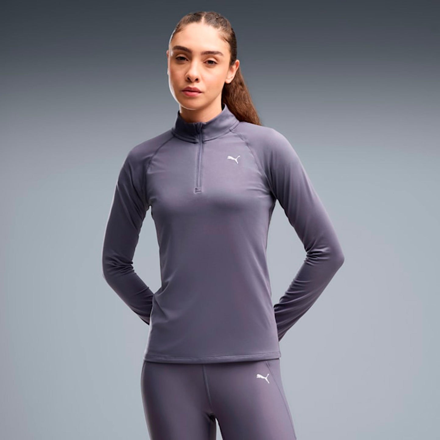 Puma Velocity Cloudspun 1/4 Zip  Camiseta de running Mujeres - gris