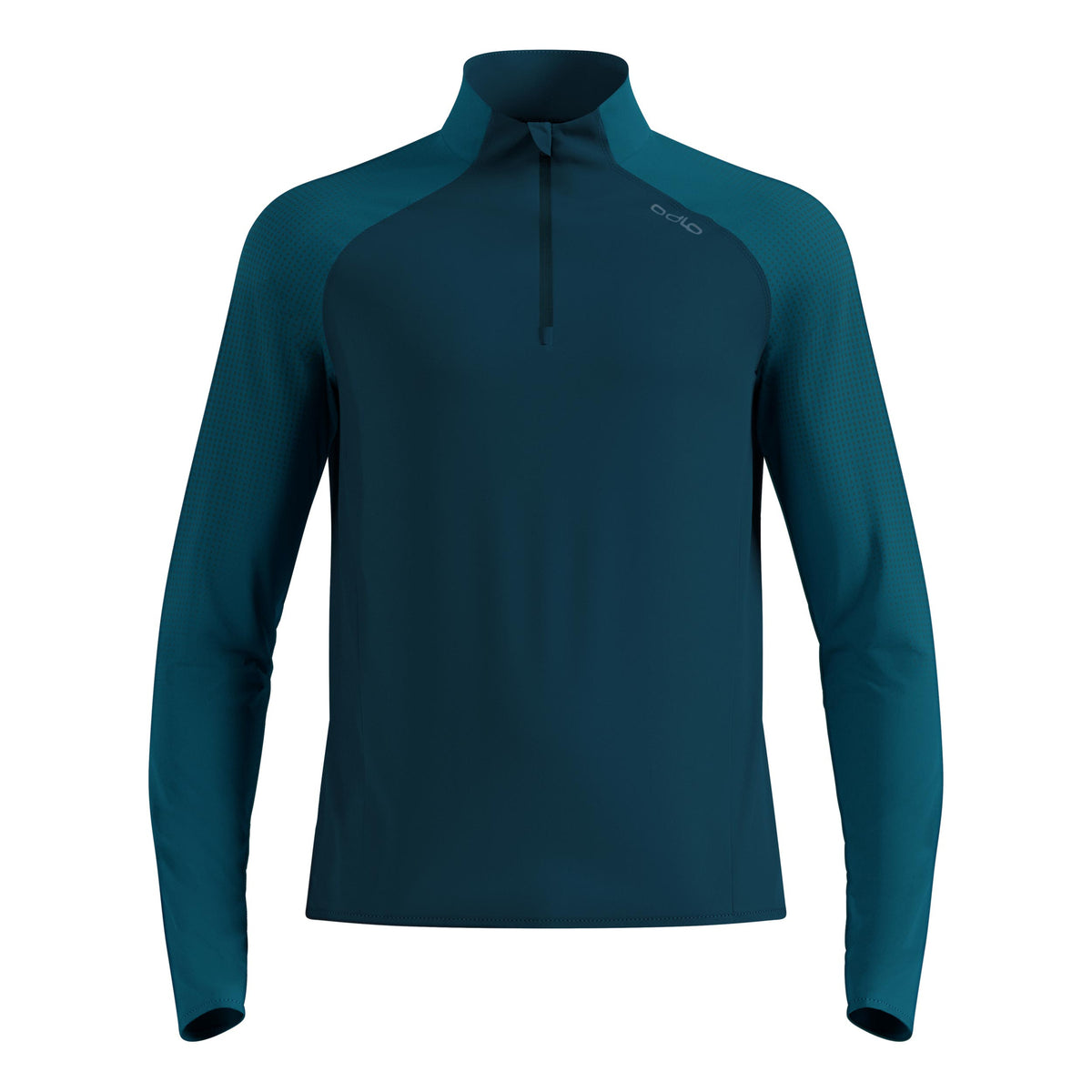 Odlo Zeroweight Warm Mid Layer 1/2 Zip Camiseta de running Hombres - color petróleo