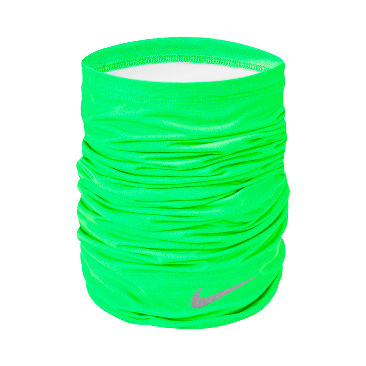 Nike Dri-Fit Wrap 2.0 Calentador de cuello Unisex - verde neón, plateado