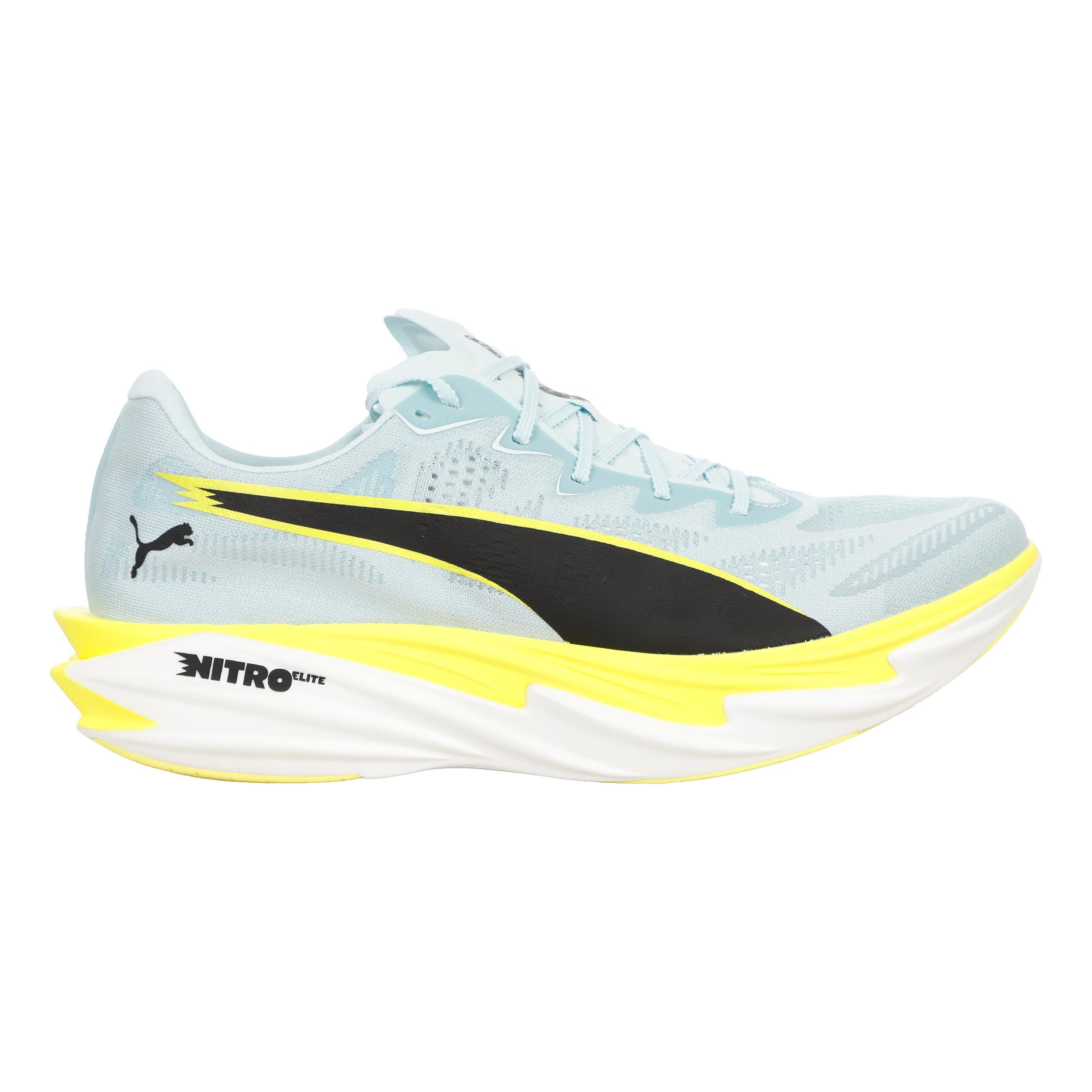 Puma Deviate Nitro Elite 4 Zapatilla de competición Hombres-azul claro, lima