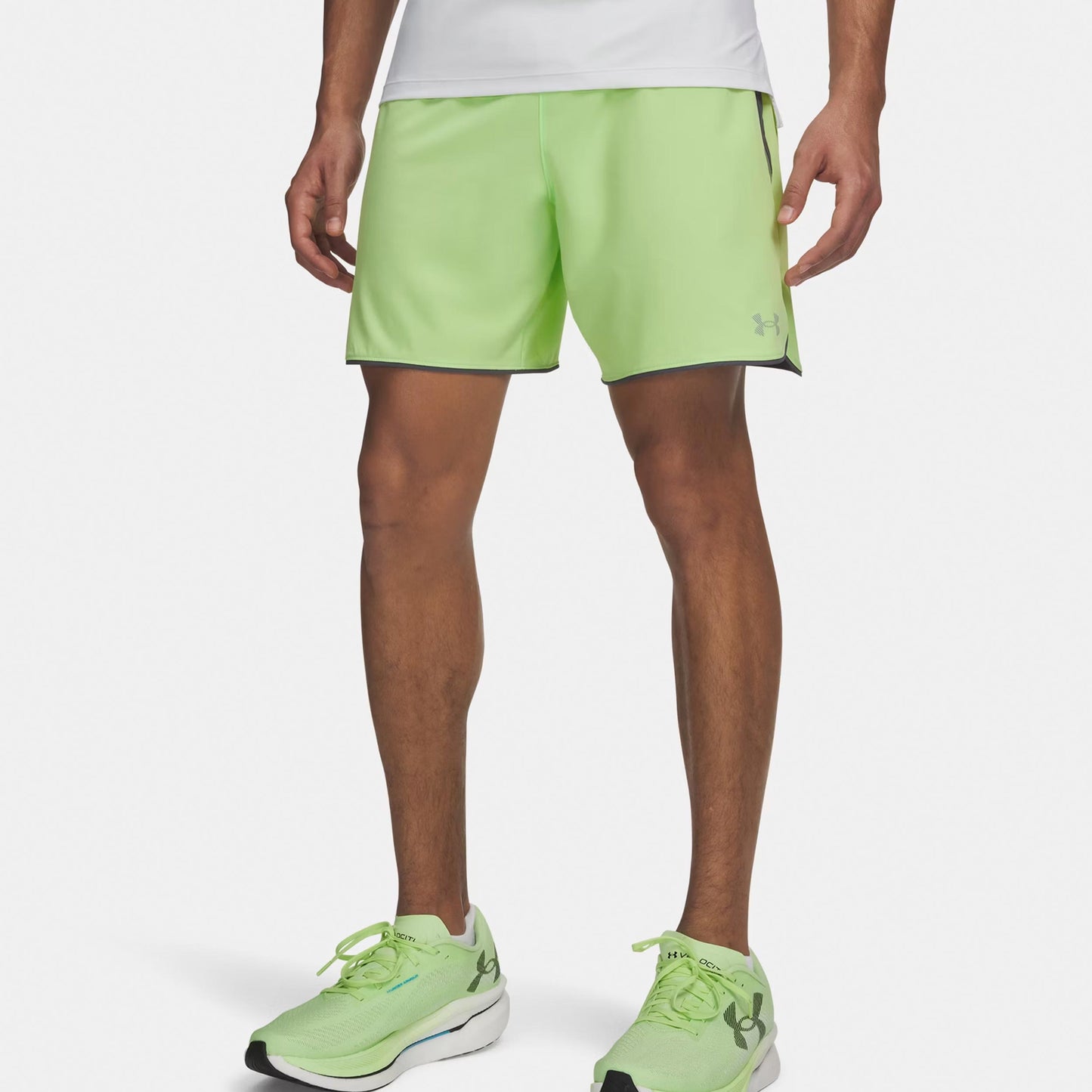 Under Armour Velociti Pro 7in  Pantalones cortos Hombres-verde neón, plateado