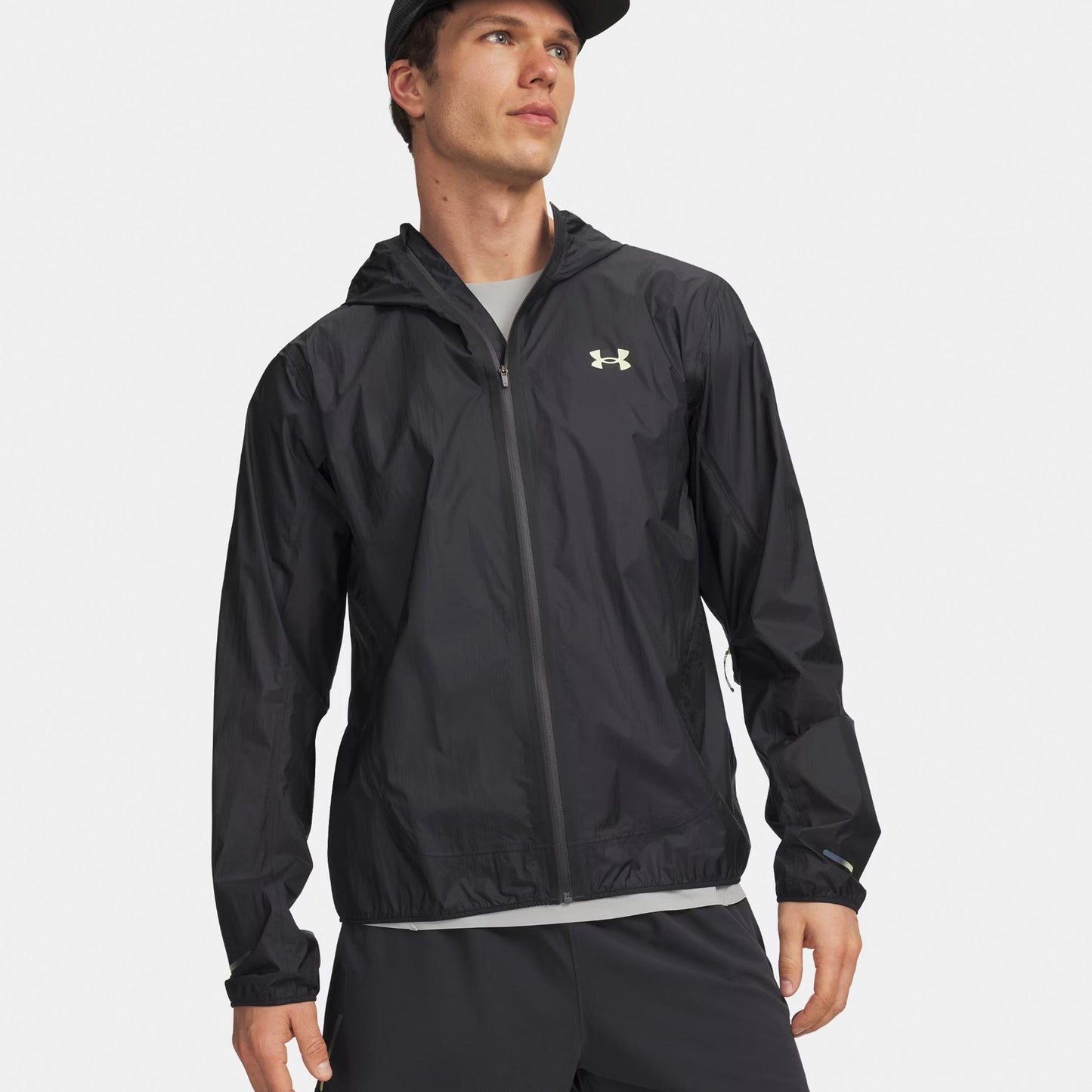 Under Armour Explor Trail Run Rain  Chaqueta para correr Hombres-antracita, verde claro