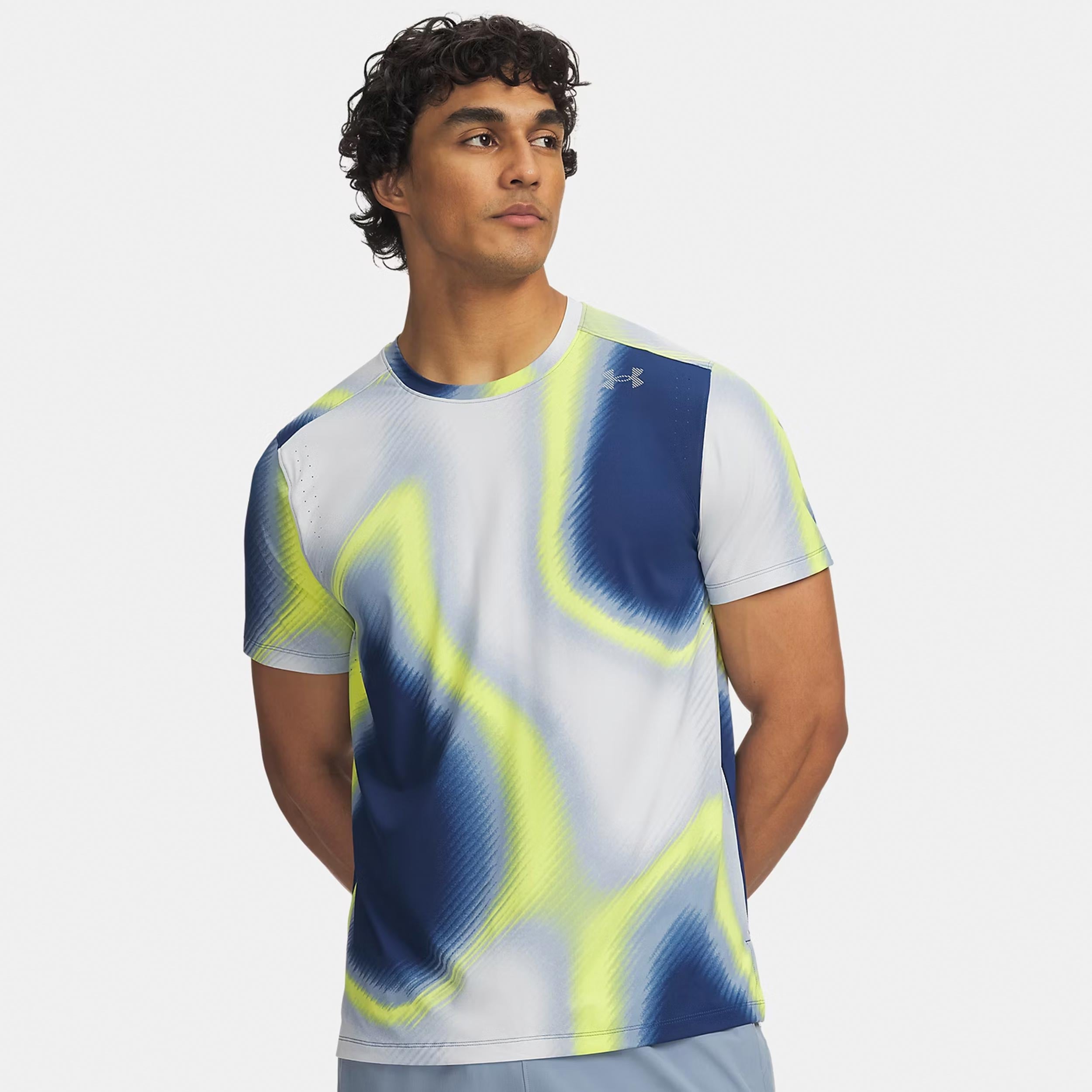 Under Armour Velociti Pro Print  Camiseta de running Hombres - azul, multicolor