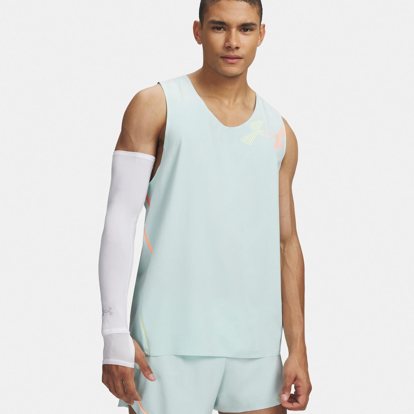 Under Armour Velociti Elite Singlet Camiseta de running Hombres-mint, coral